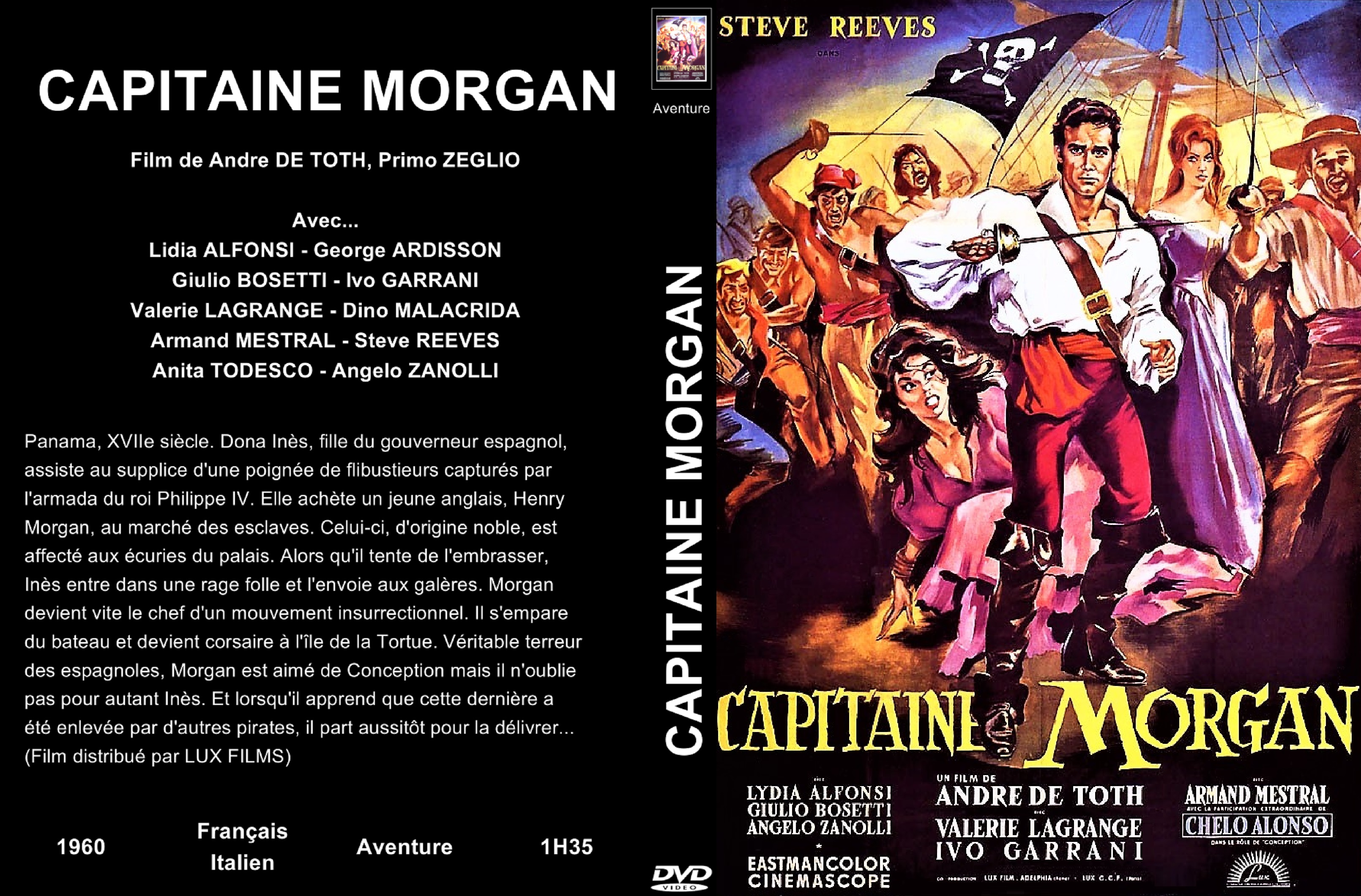 Jaquette DVD Capitaine Morgan (1960) custom