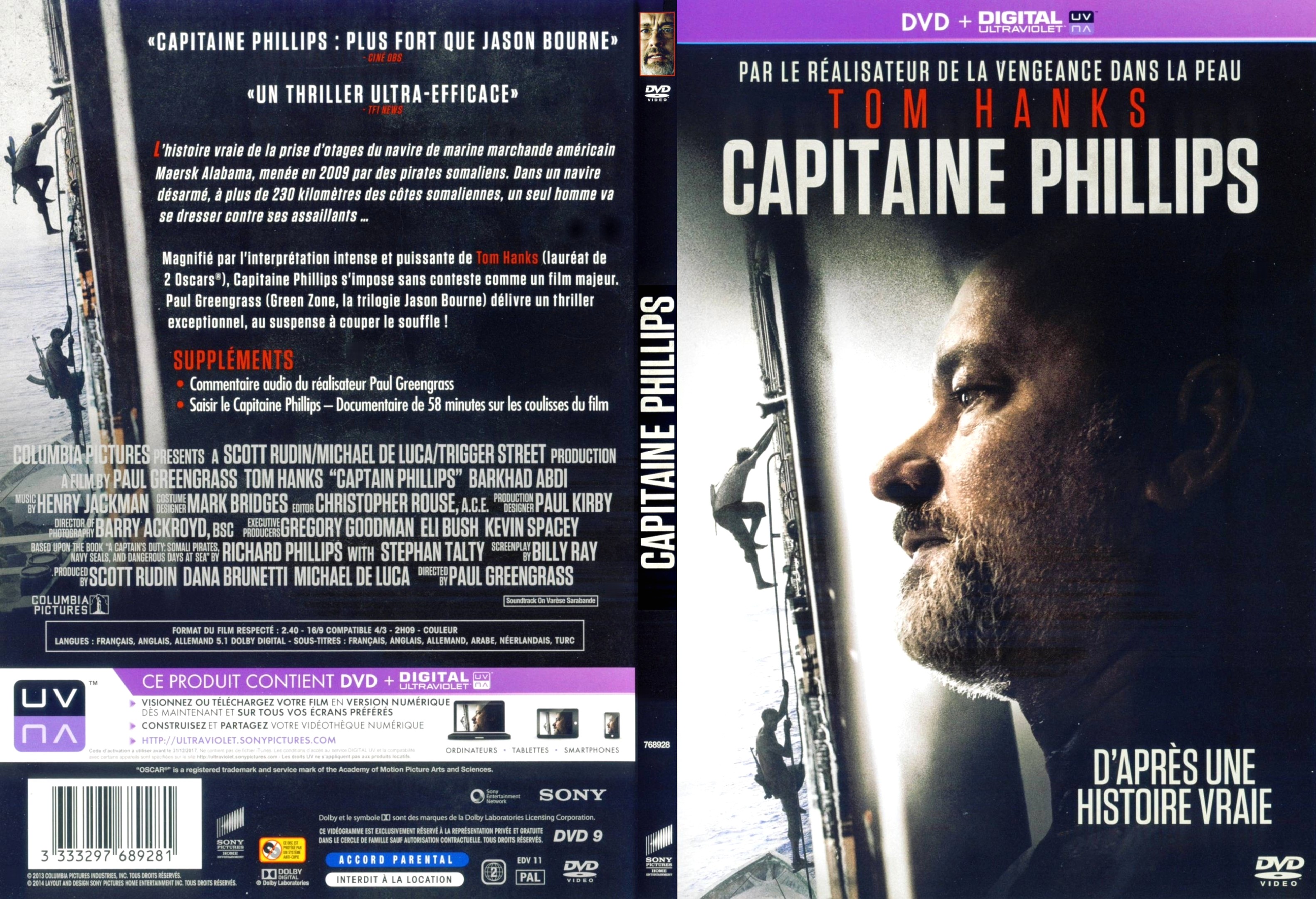 Jaquette DVD Capitaine Phillips - SLIM