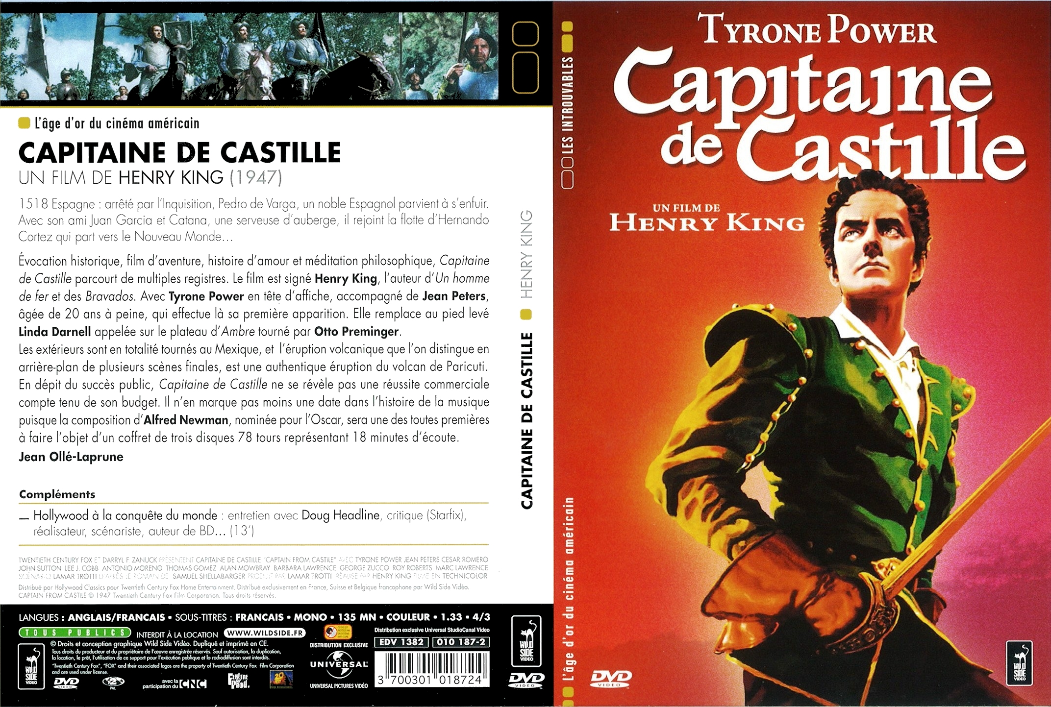 Jaquette DVD Capitaine de Castille
