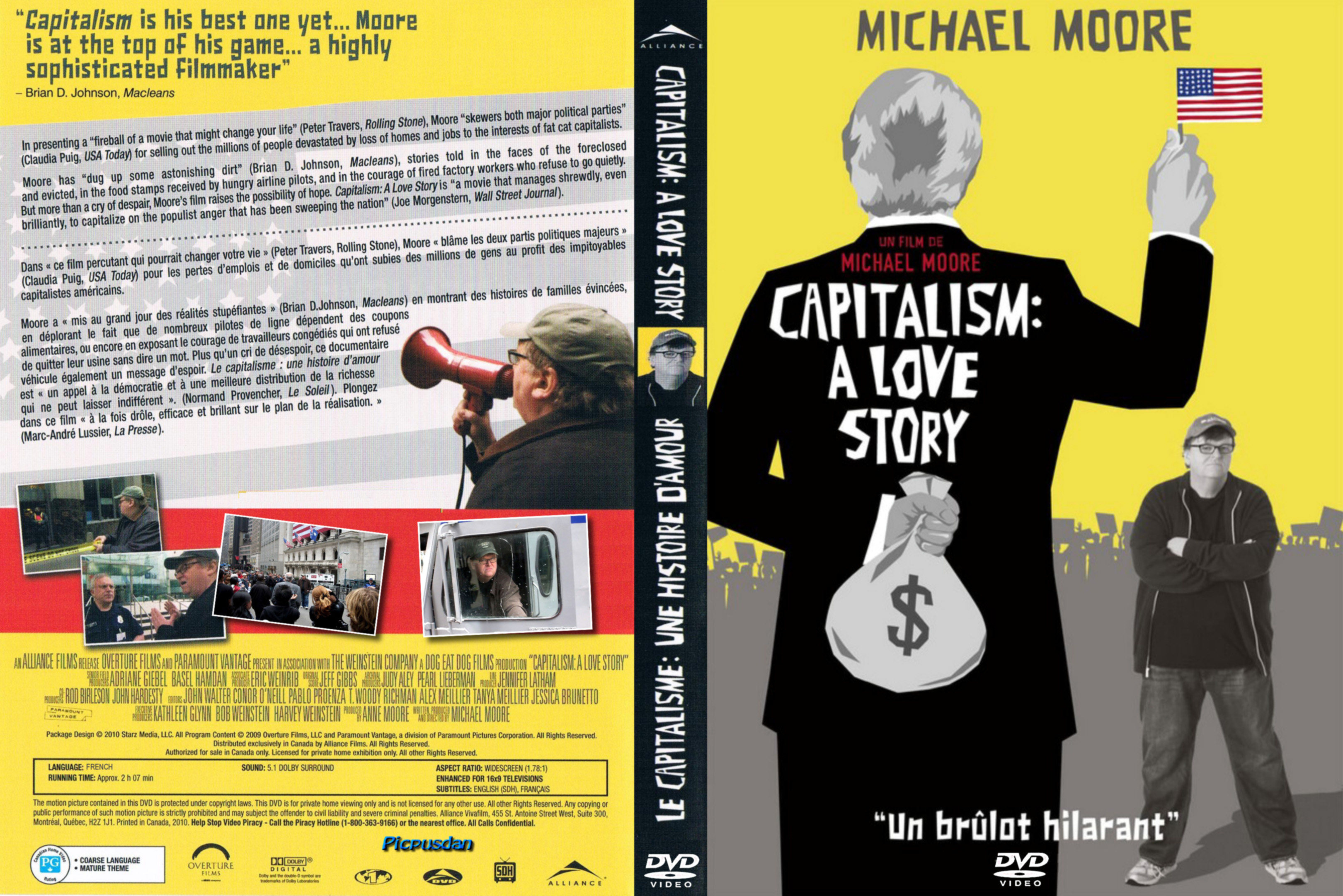 Jaquette DVD Capitalism a love story (Canadienne)