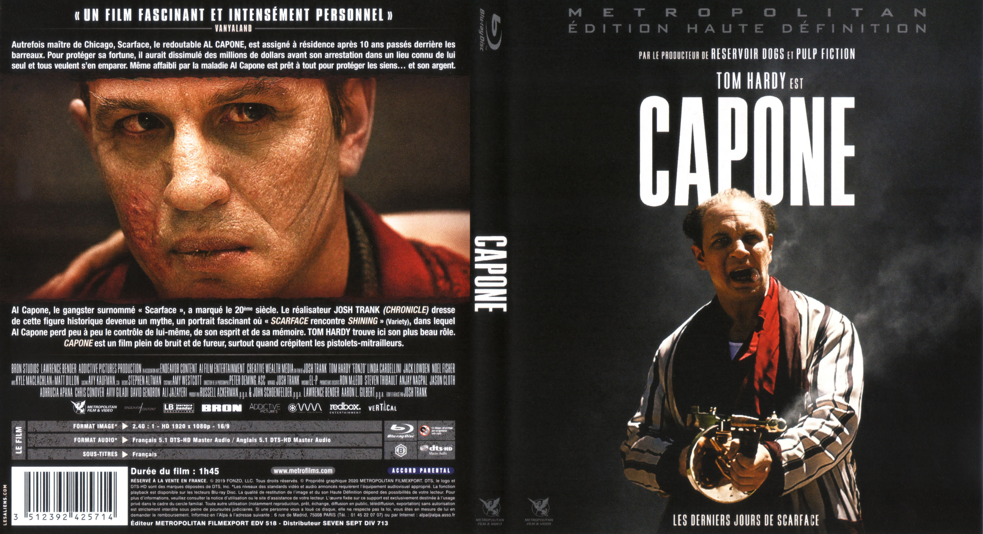 Jaquette DVD Capone 2019 (BLU-RAY)