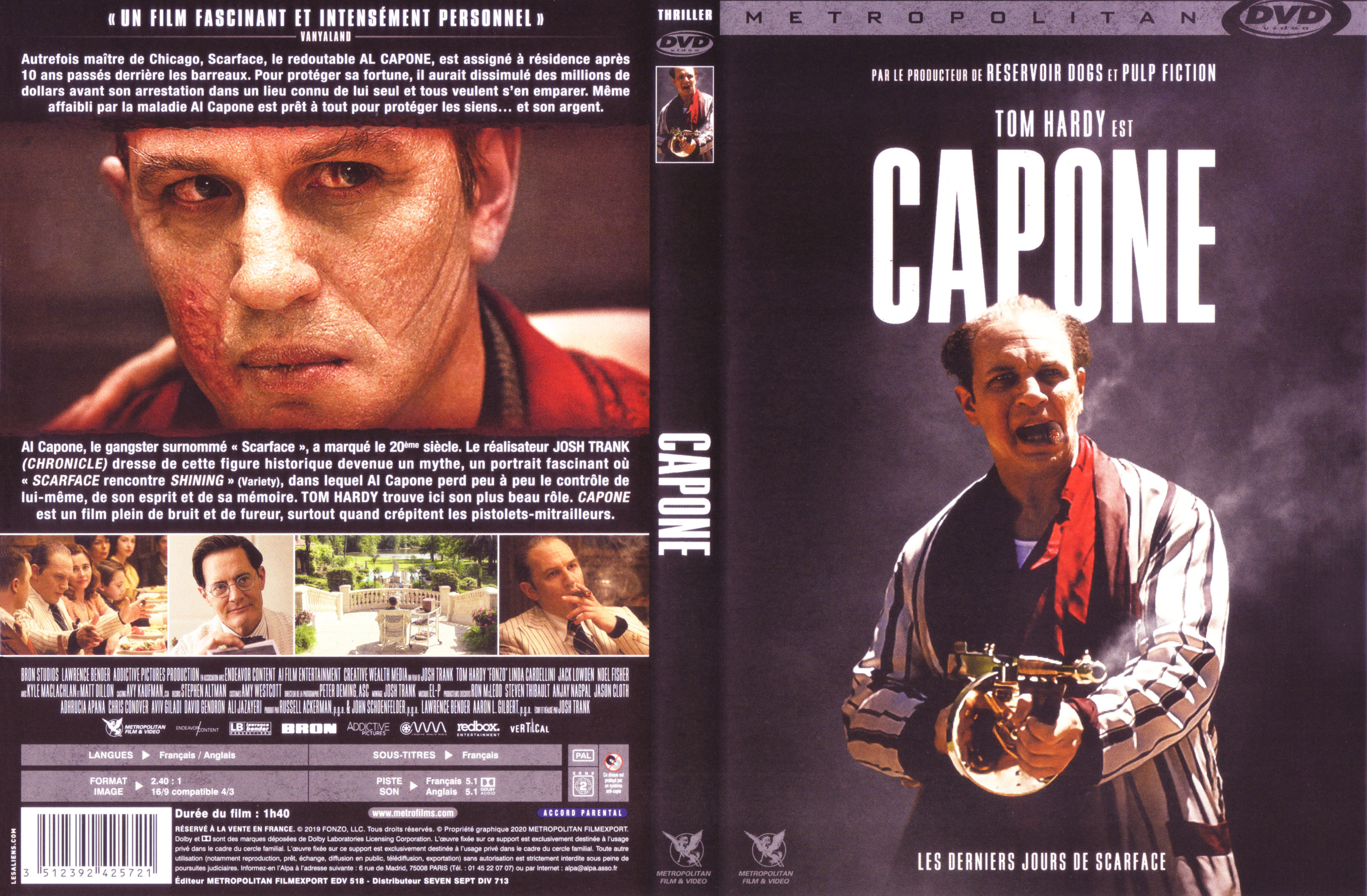 Jaquette DVD Capone (2019)