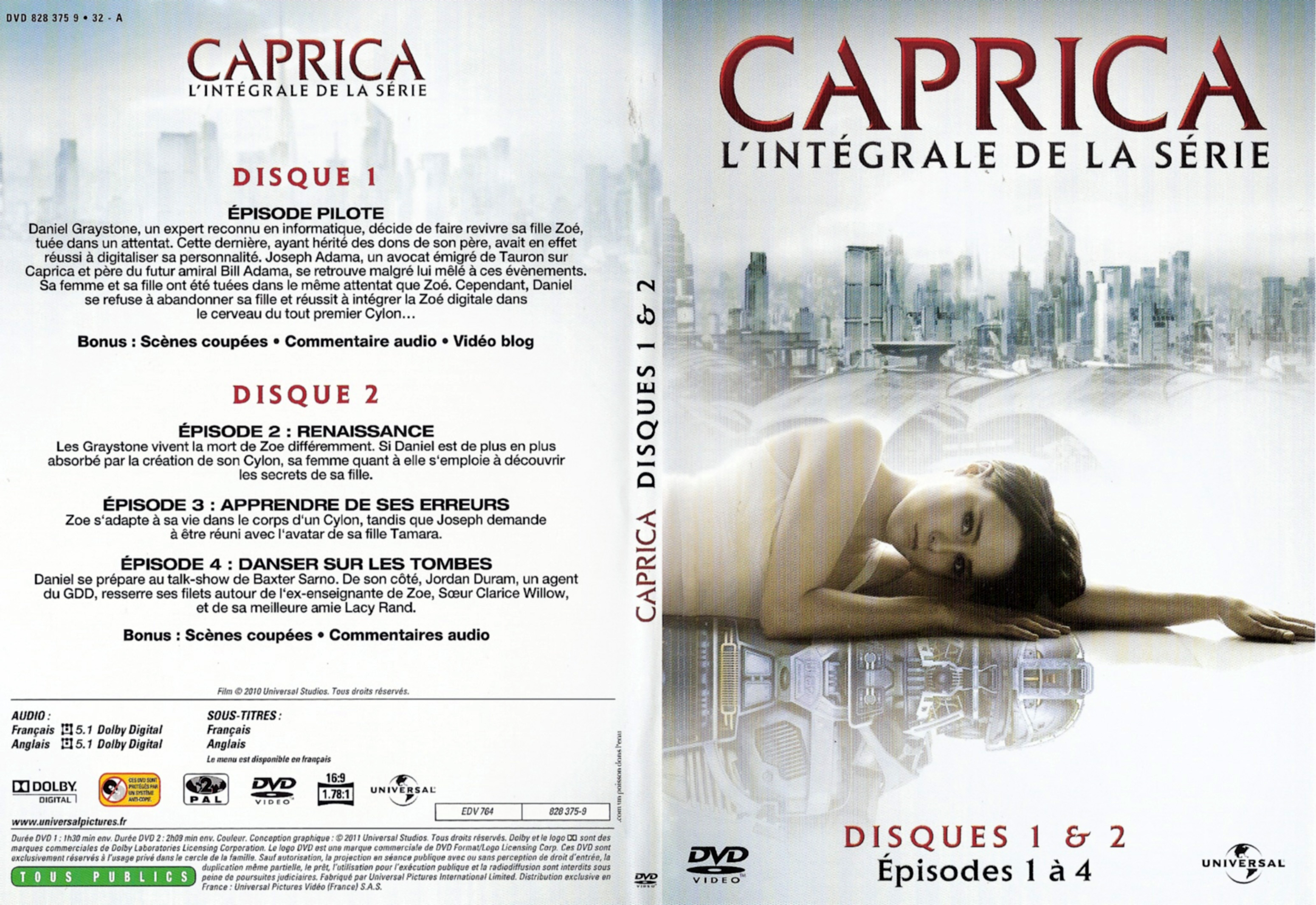 Jaquette DVD Caprica DVD 1