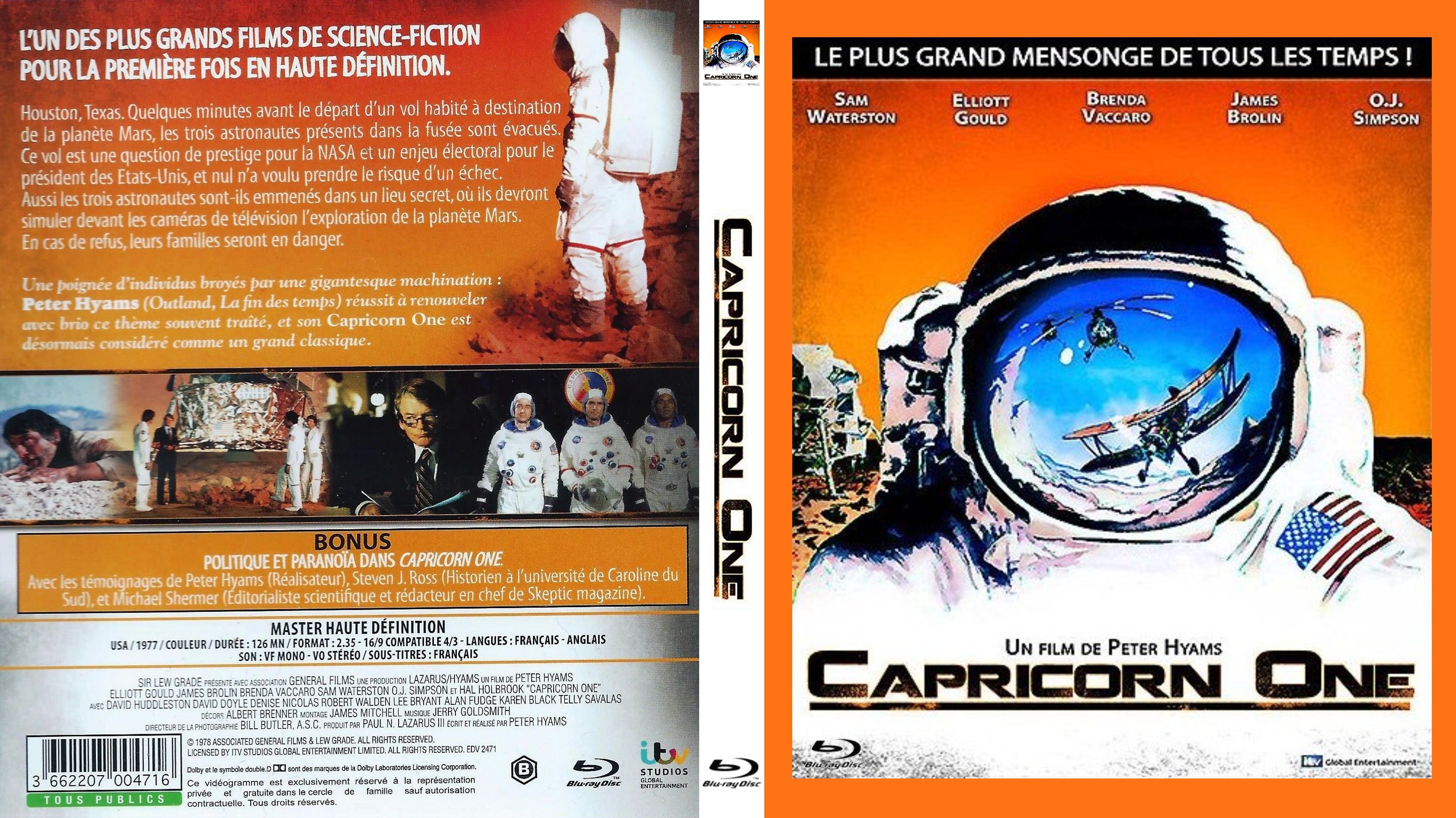 Jaquette DVD Capricorn one custom (BLU-RAY) v2