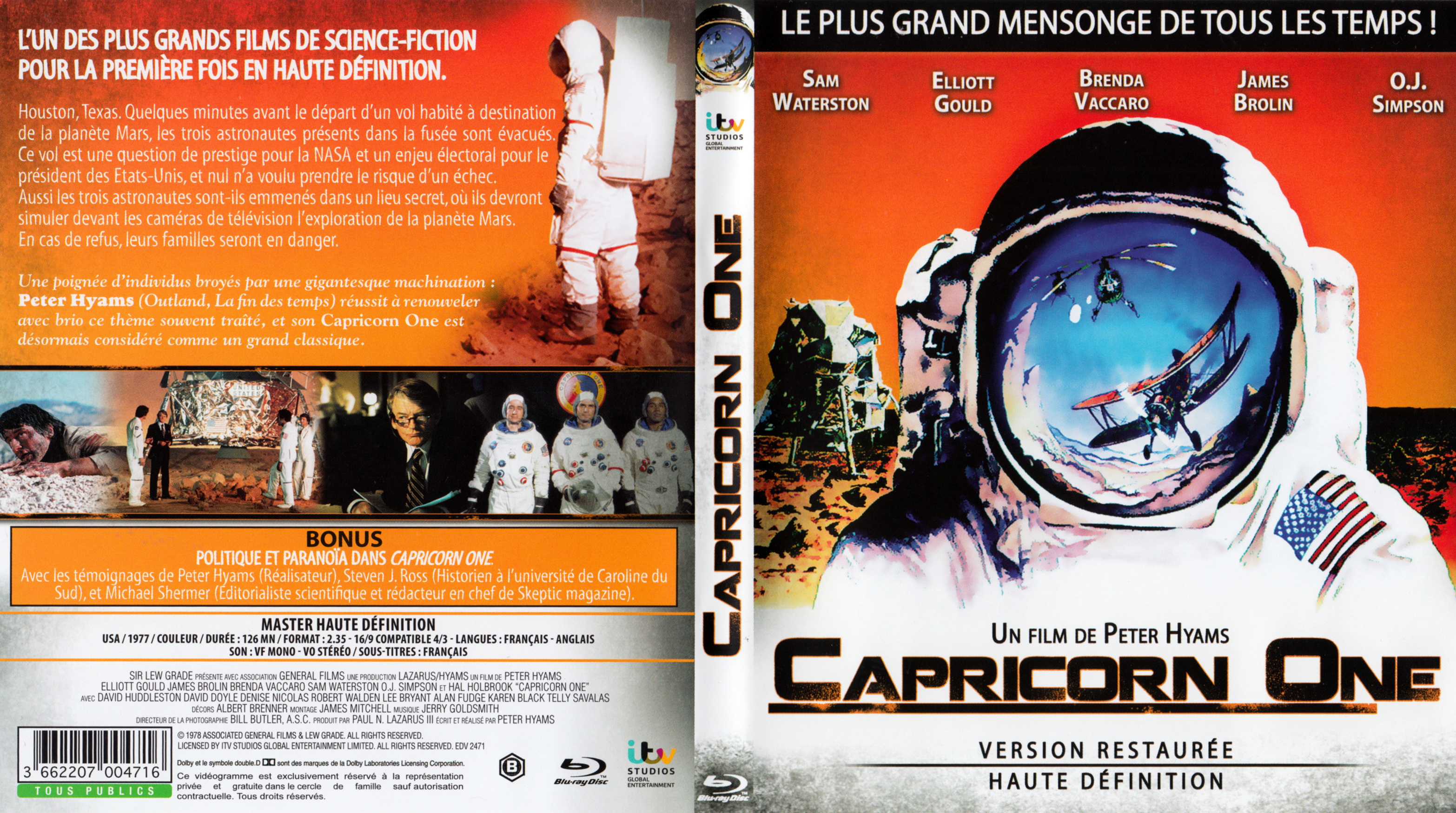 Jaquette DVD Capricorne one (BLU-RAY)