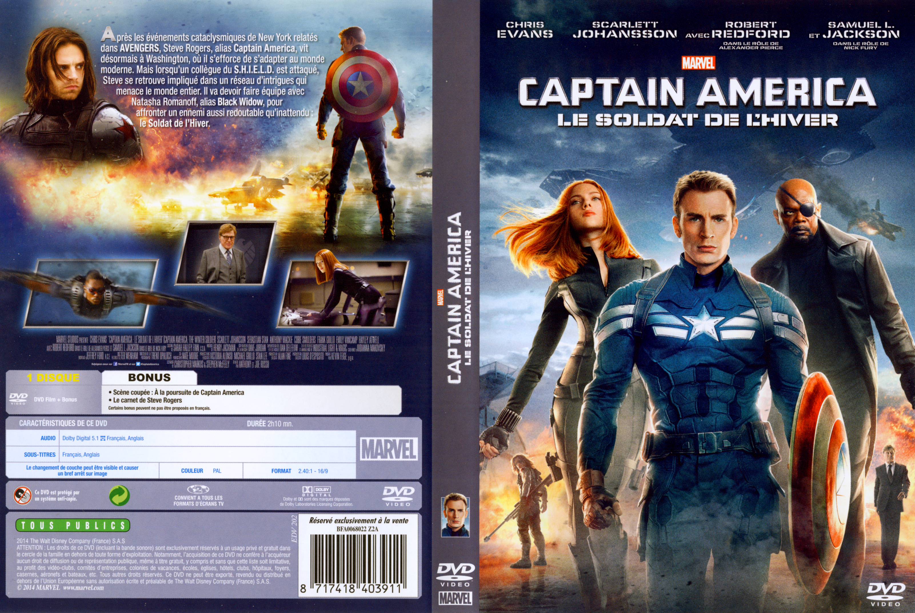 Jaquette DVD Captain America, le soldat de l