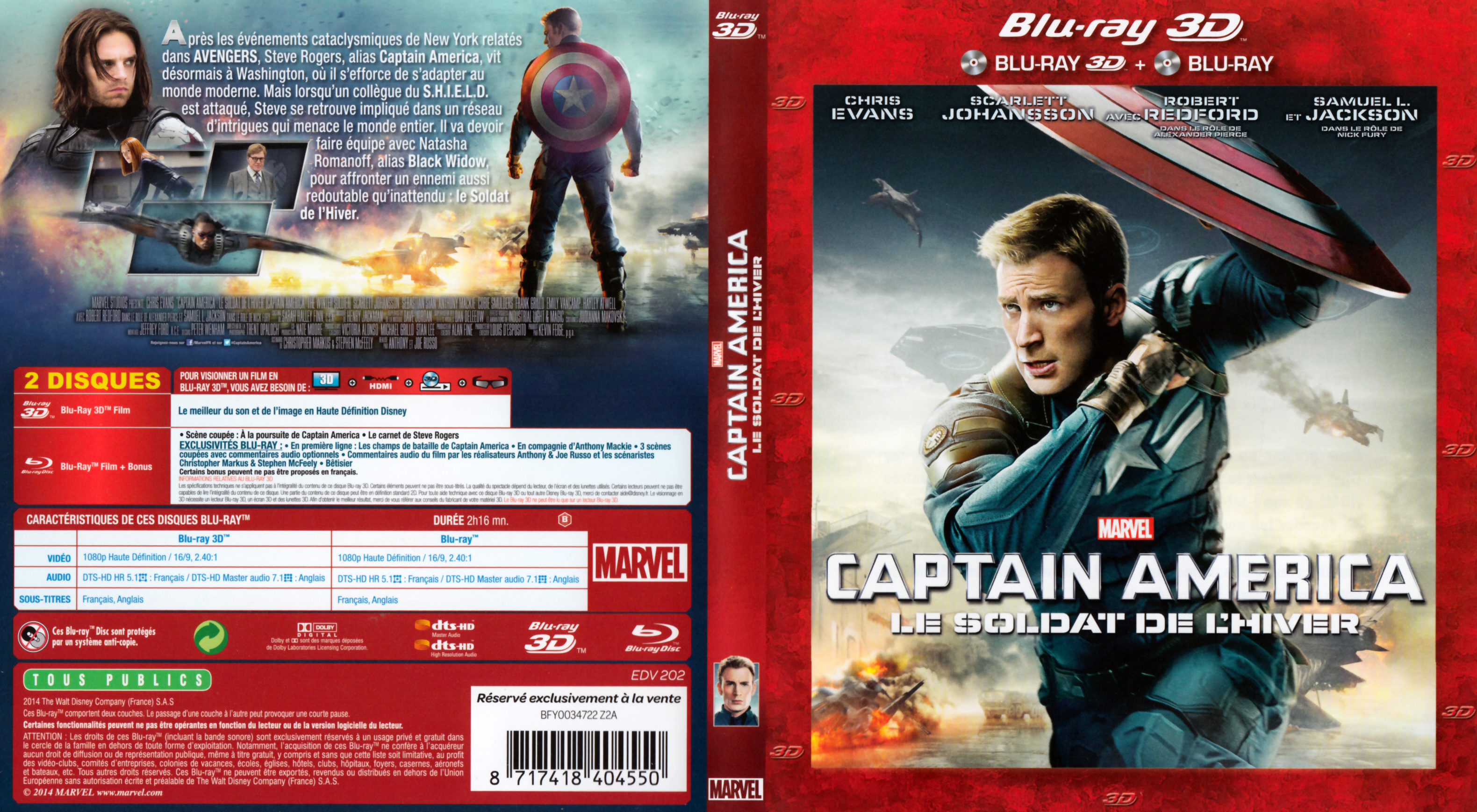 Jaquette DVD Captain America, le soldat de l