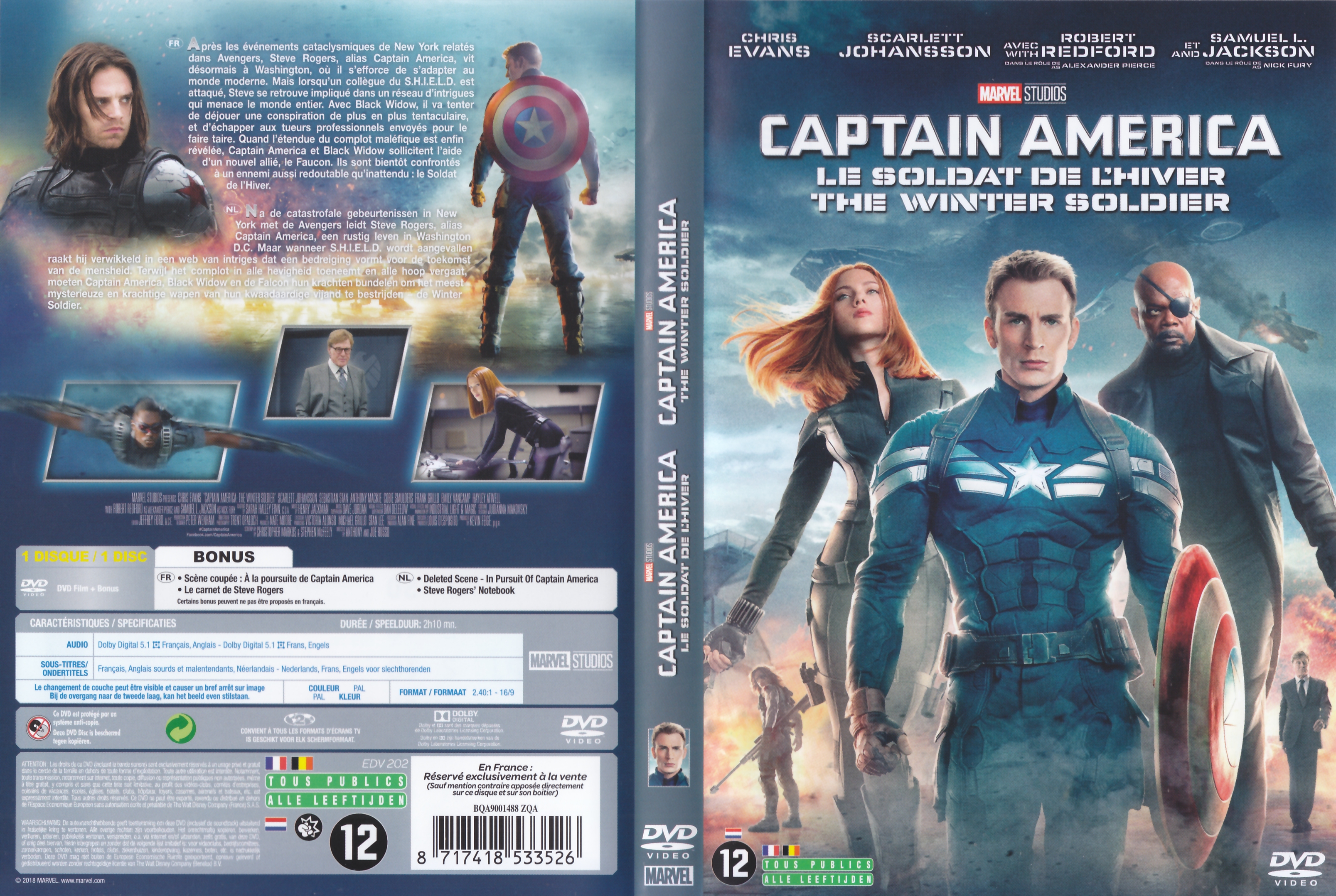 Jaquette DVD Captain America, le soldat de l