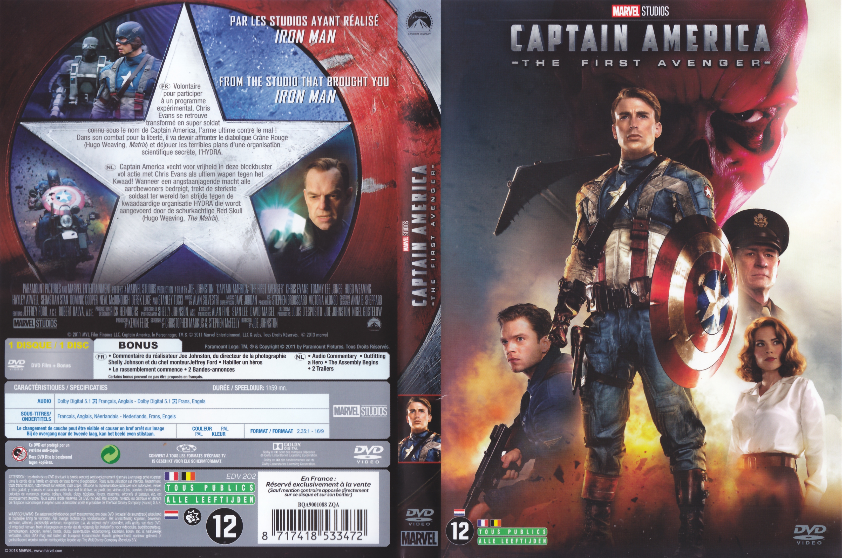 Jaquette DVD Captain America First Avenger v3