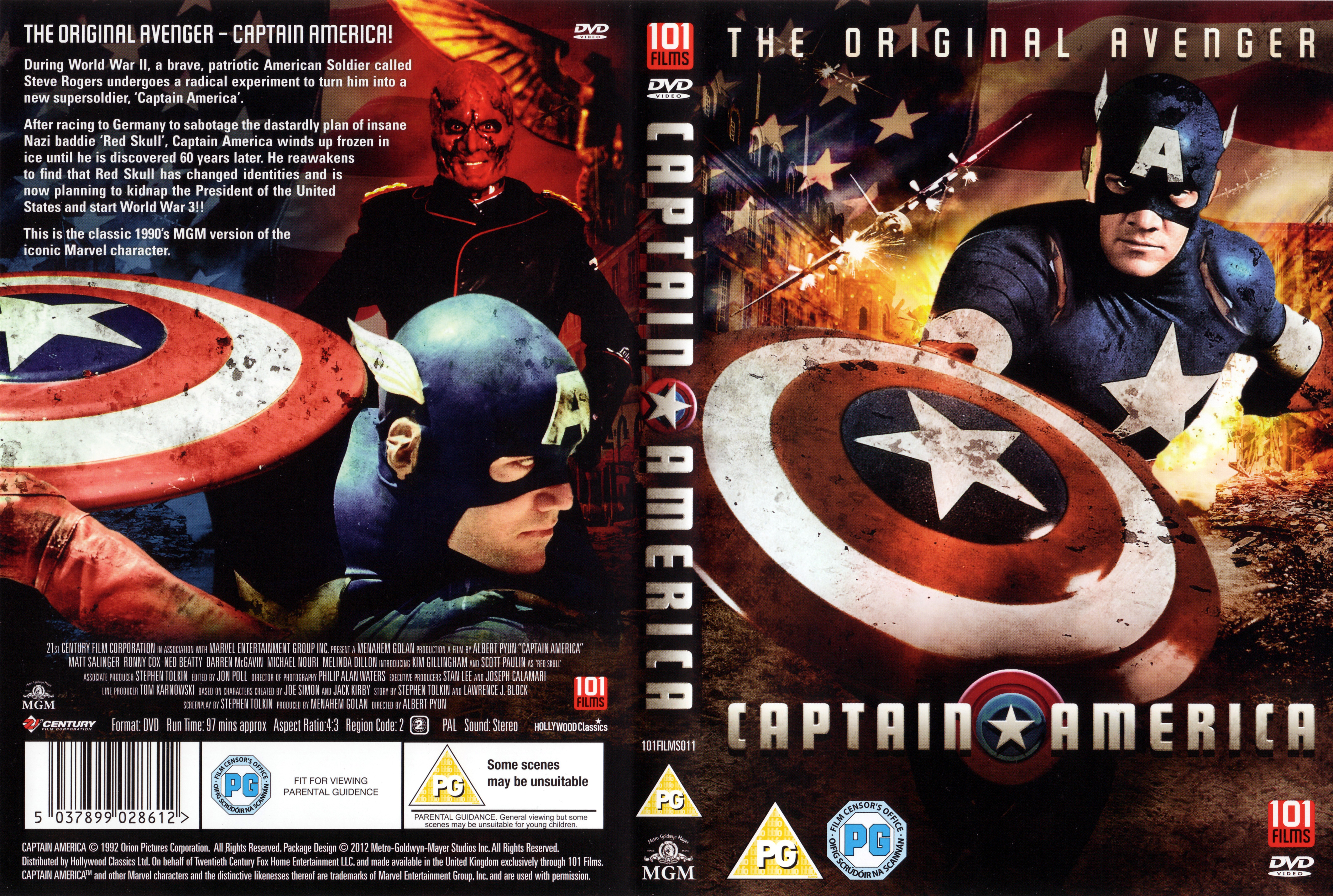 Jaquette DVD Captain America (1990) Zone 1 v2