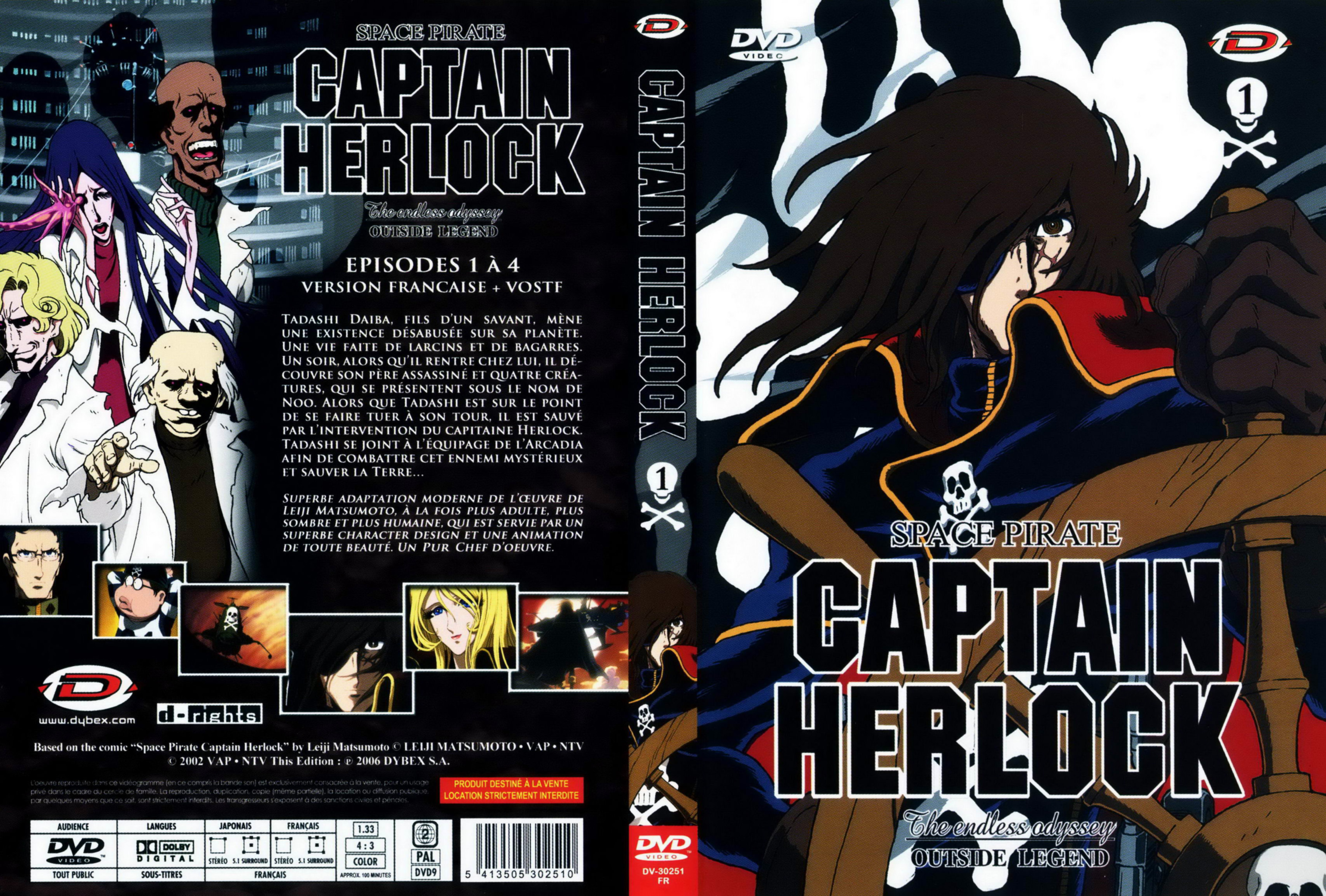 Jaquette DVD Captain Herlock The endless odyssey DVD 1