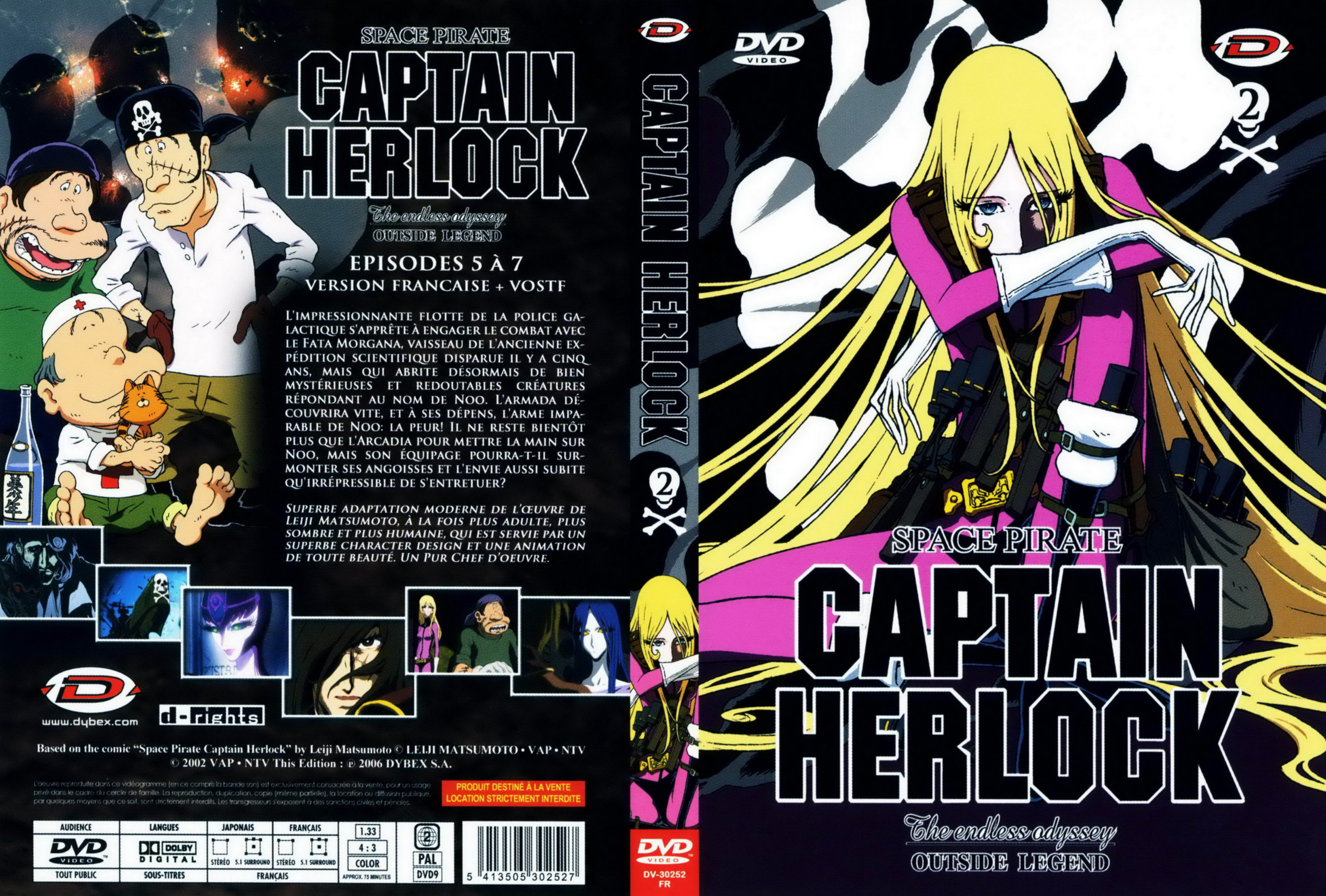 Jaquette DVD Captain Herlock The endless odyssey DVD 2