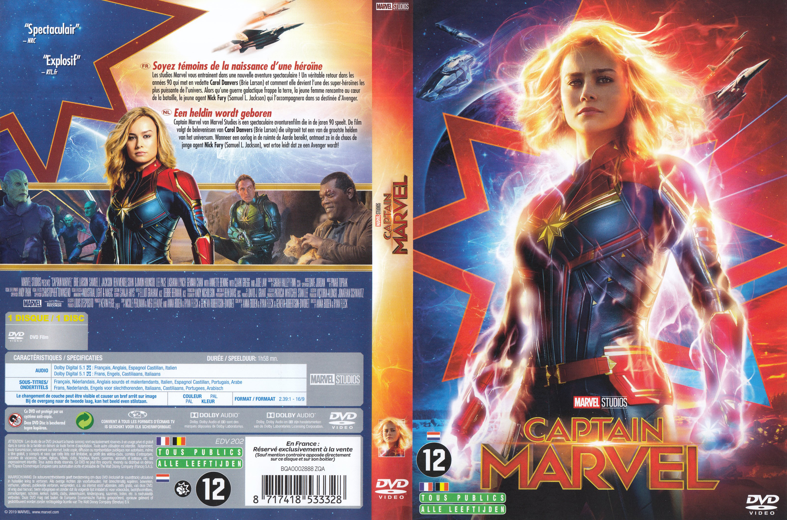 Jaquette DVD Captain Marvel