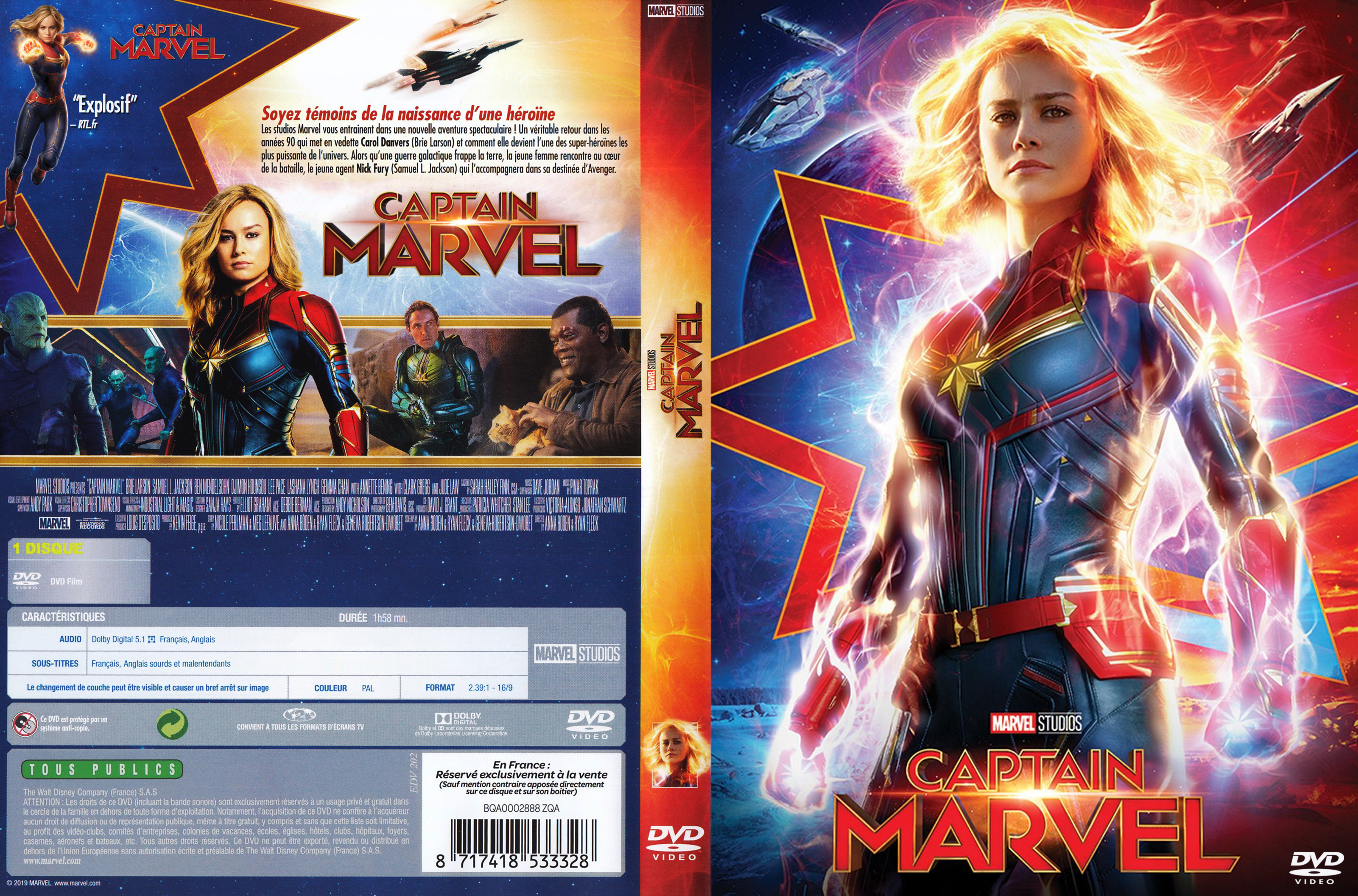 Jaquette DVD Captain Marvel custom