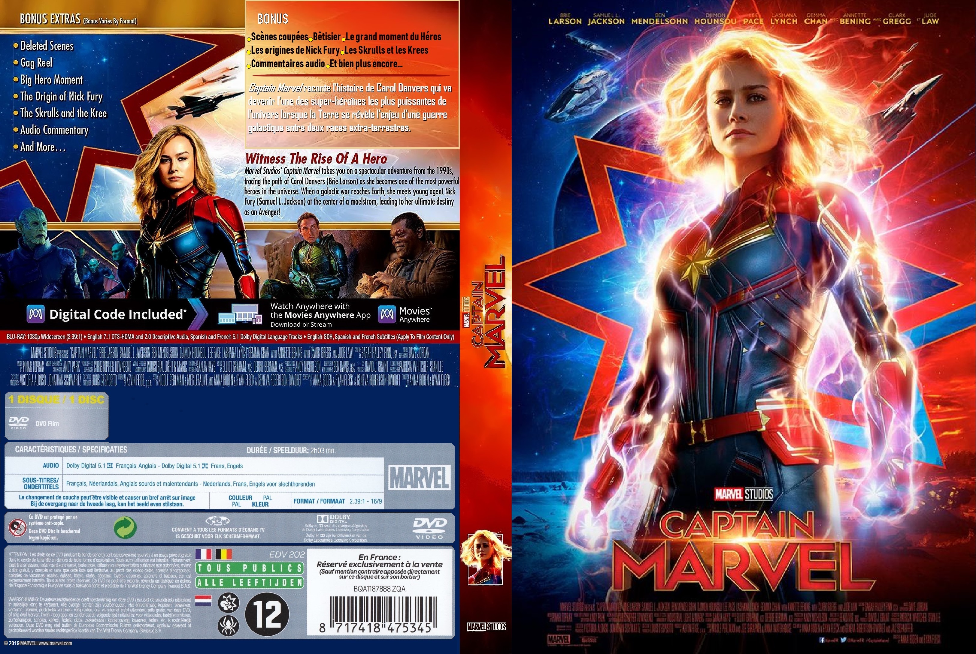 Jaquette DVD Captain Marvel custom v2