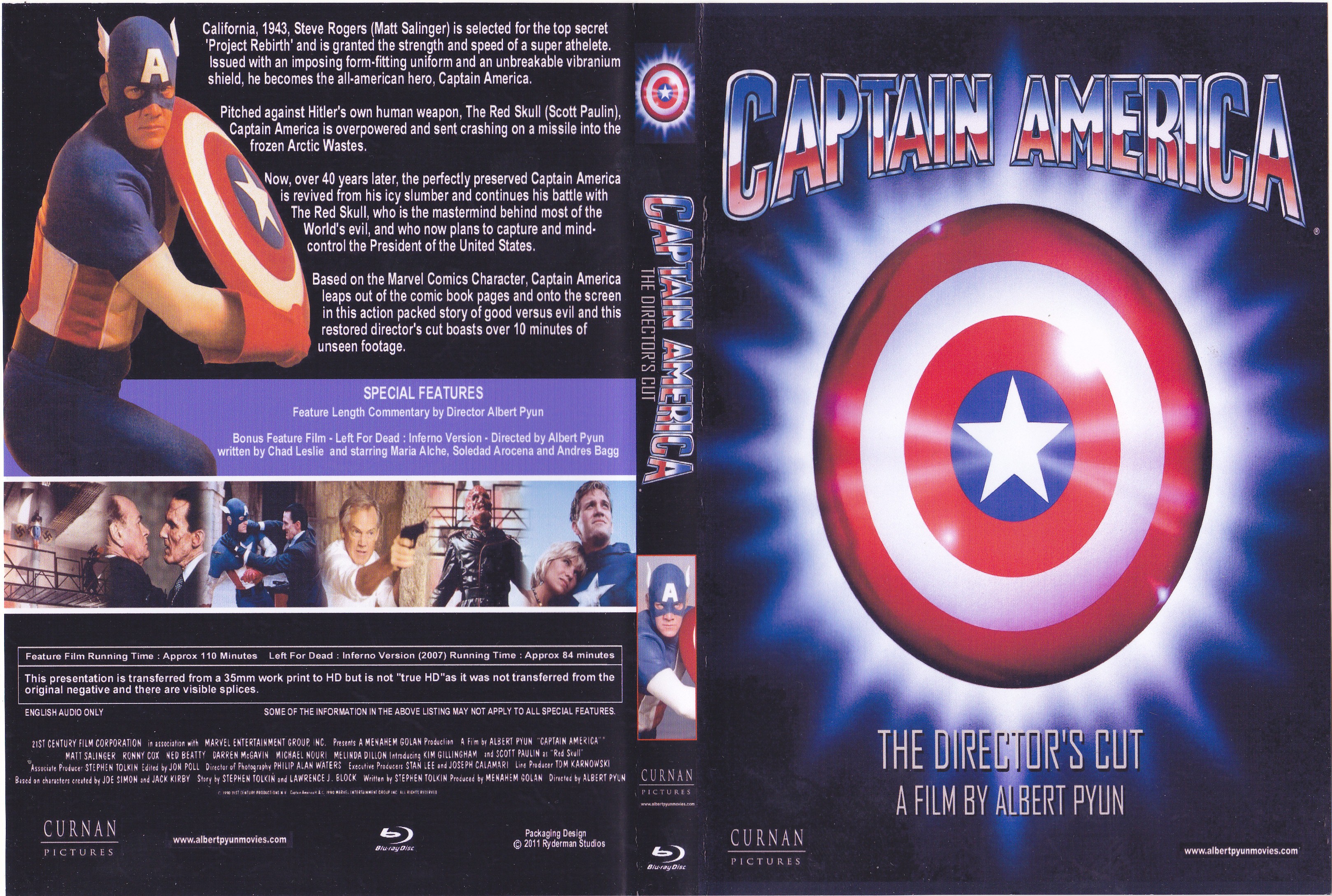 Jaquette DVD Captain america (1990) Zone 1