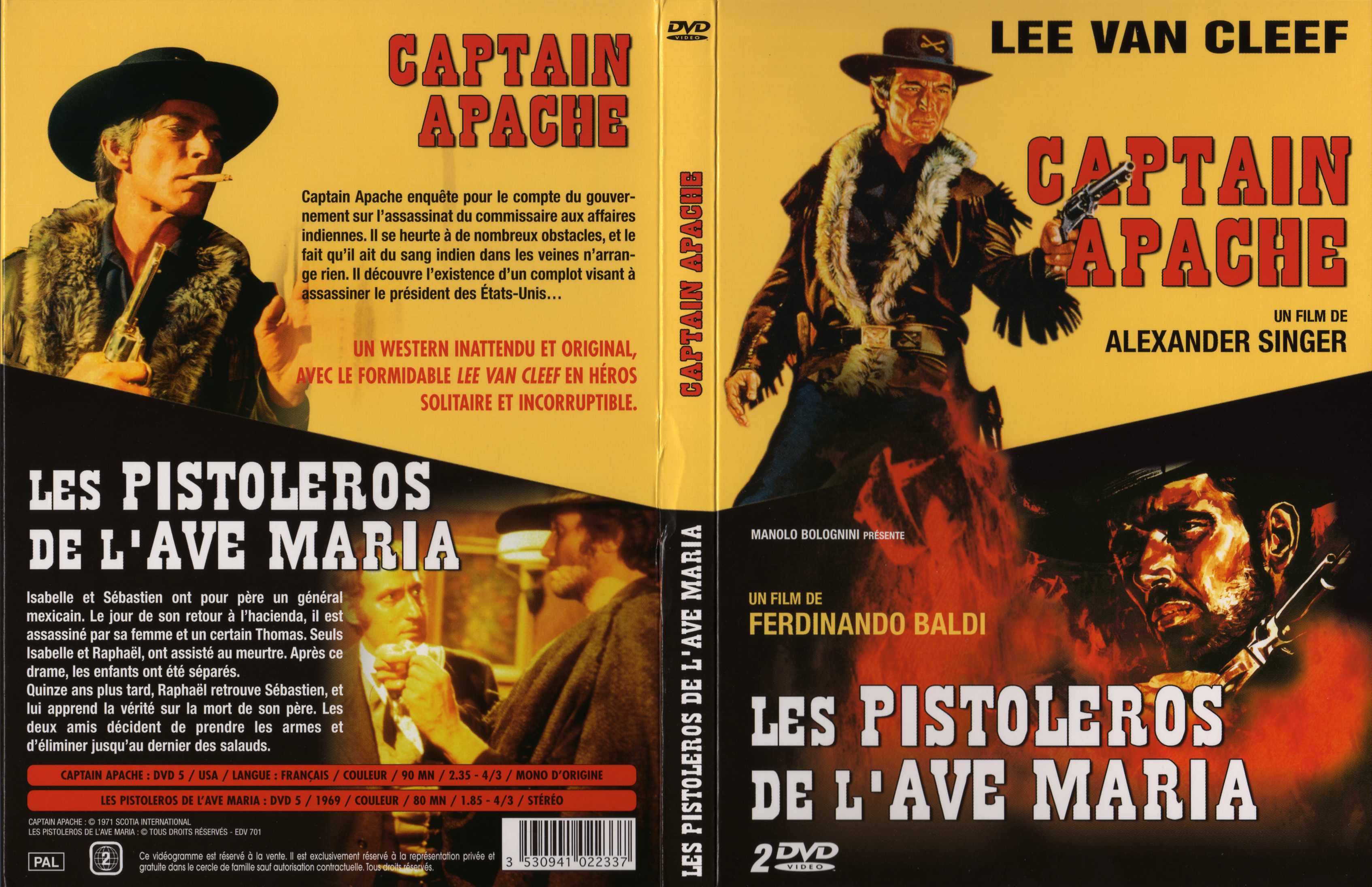 Jaquette DVD Captain apache + Les pistolros de l