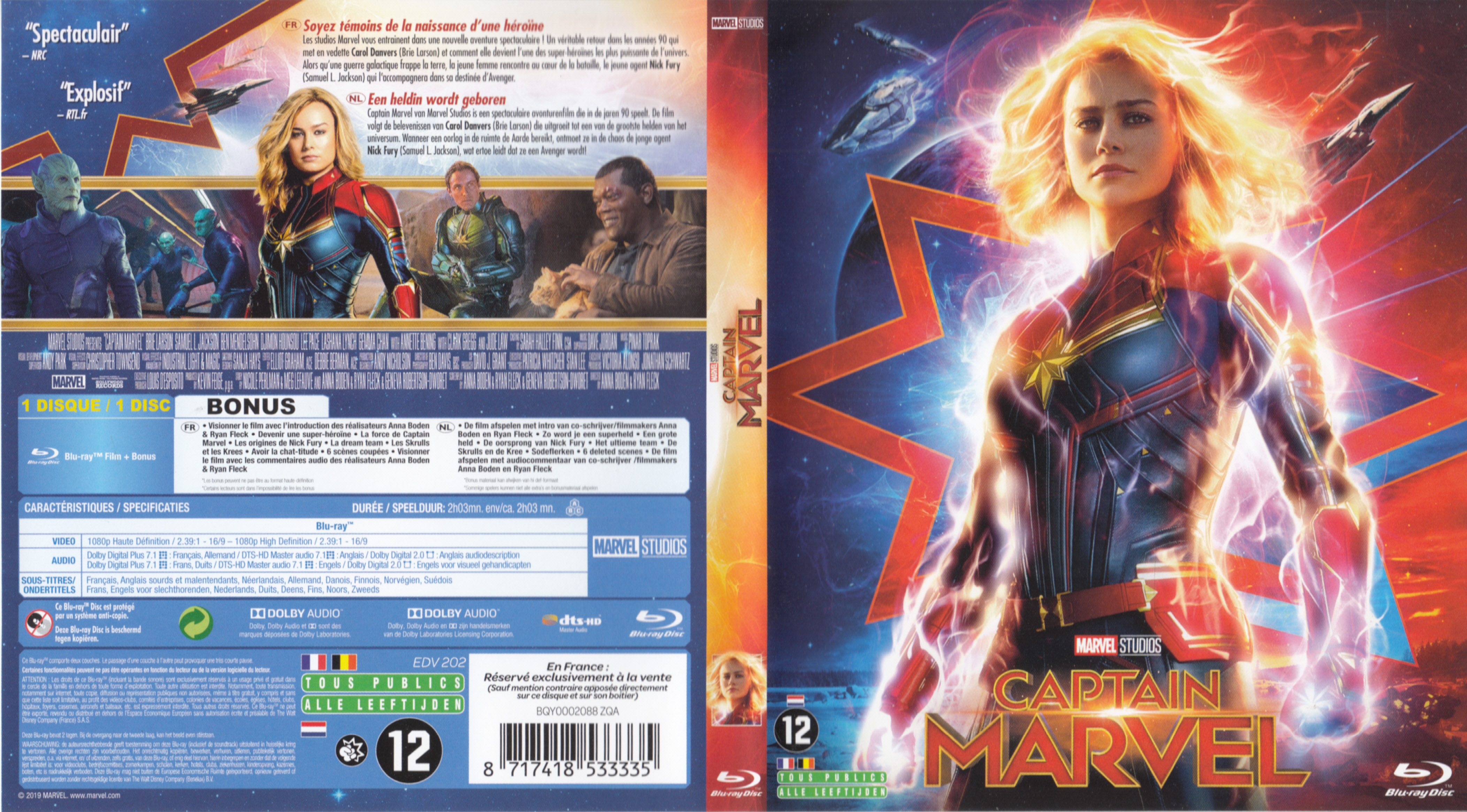 Jaquette DVD Captain marvel (BLU-RAY)