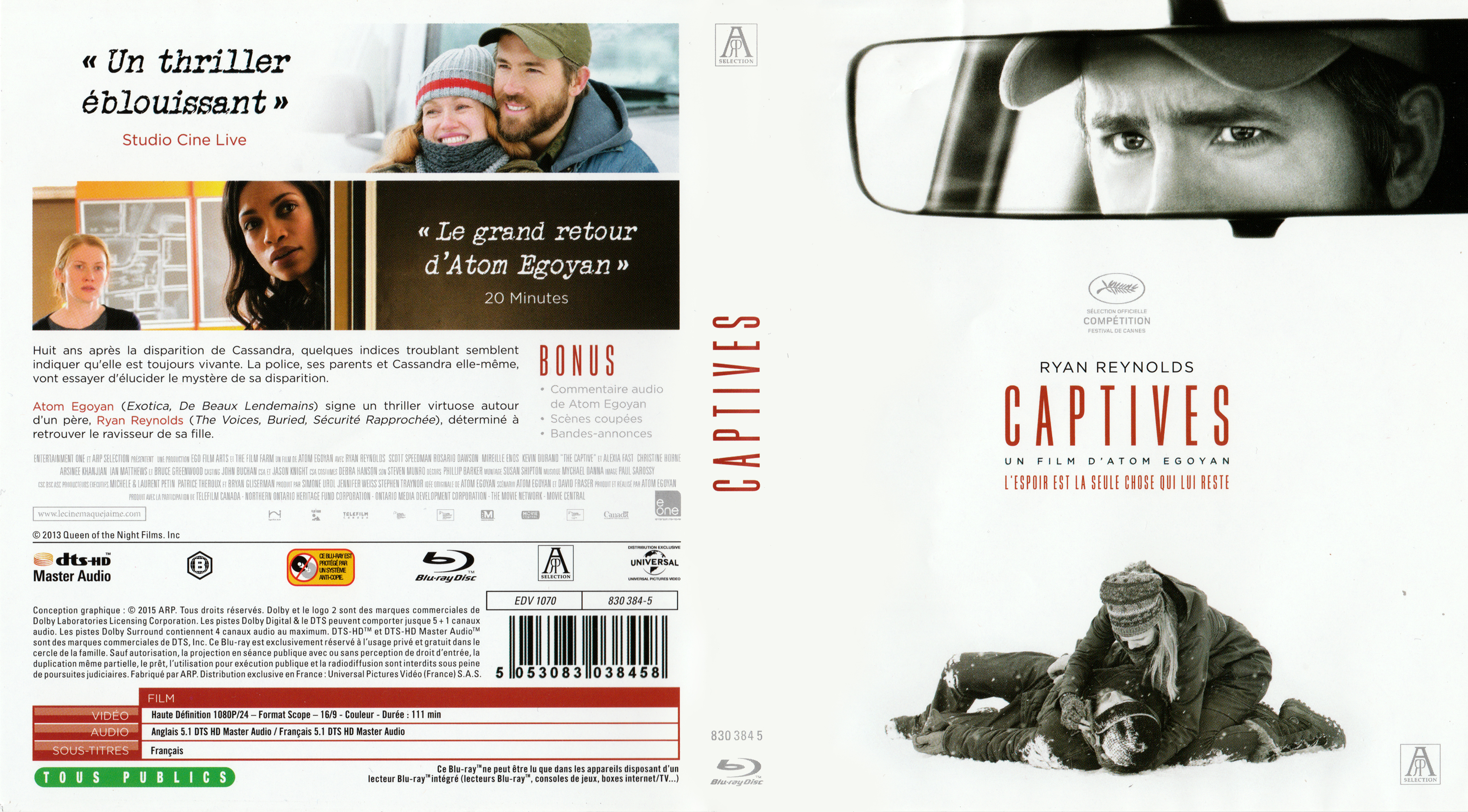 Jaquette DVD Captives (BLU-RAY)