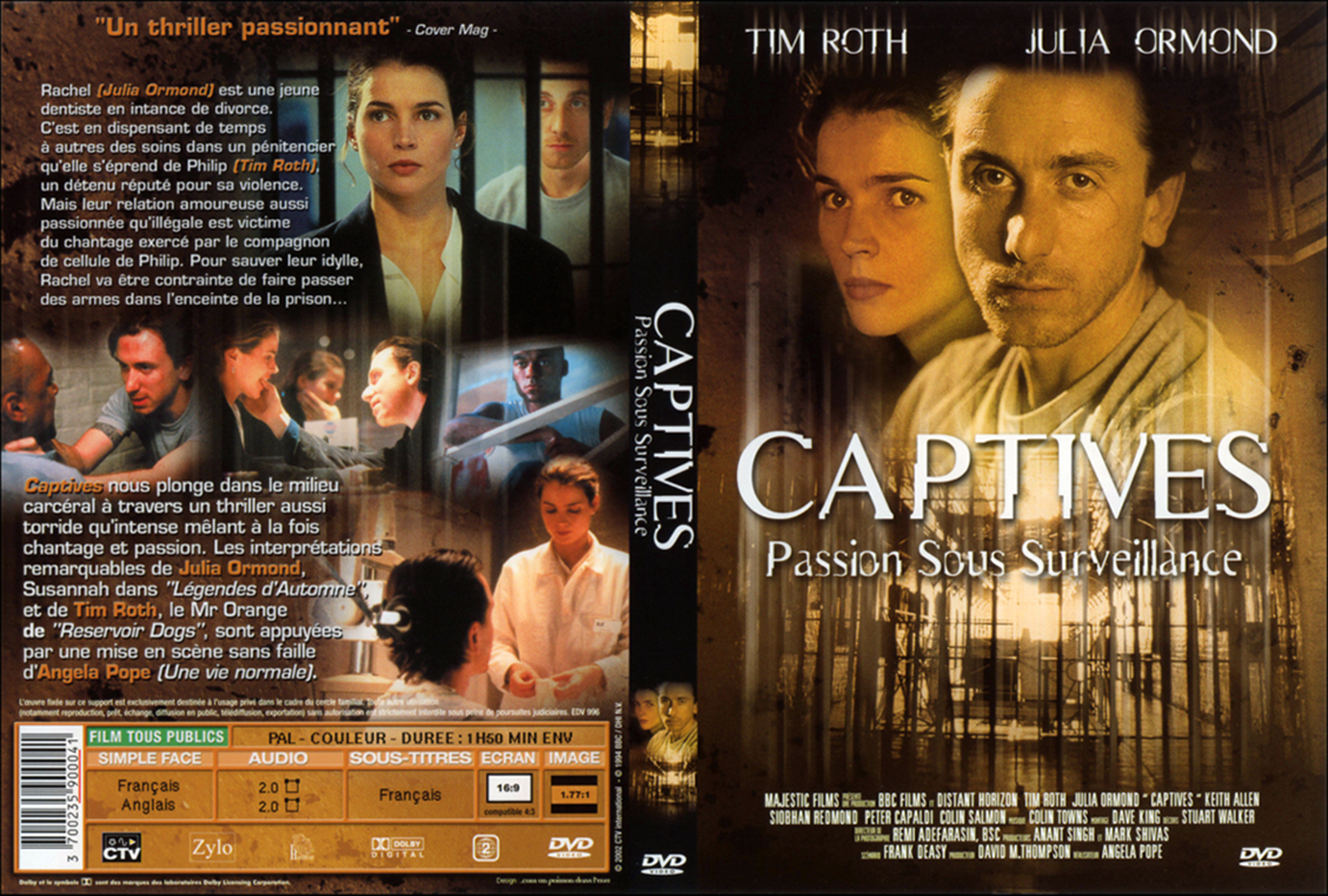 Jaquette DVD Captives passion sous surveillance