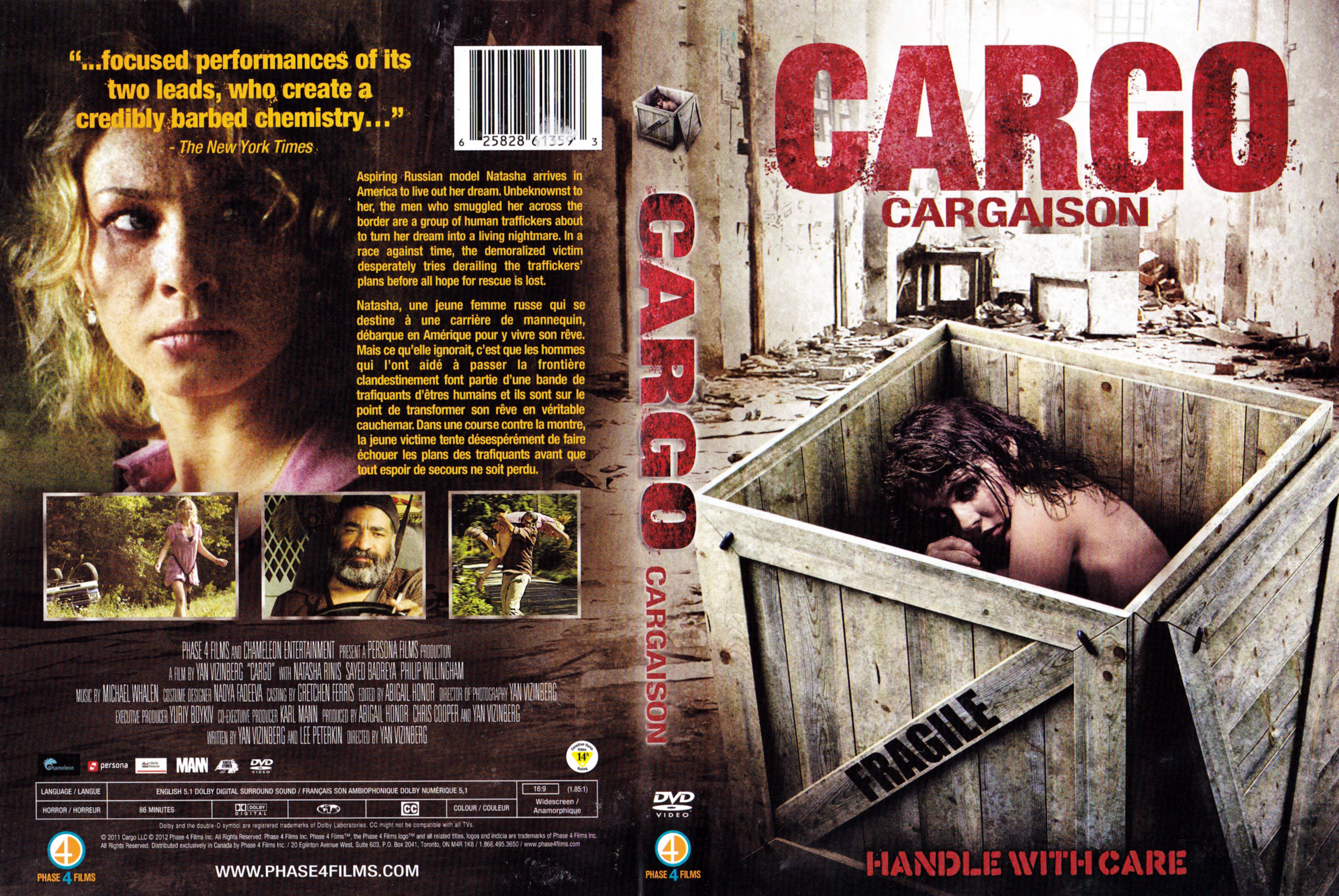 Jaquette DVD Cargo - Cargaison (2011) (Canadienne)