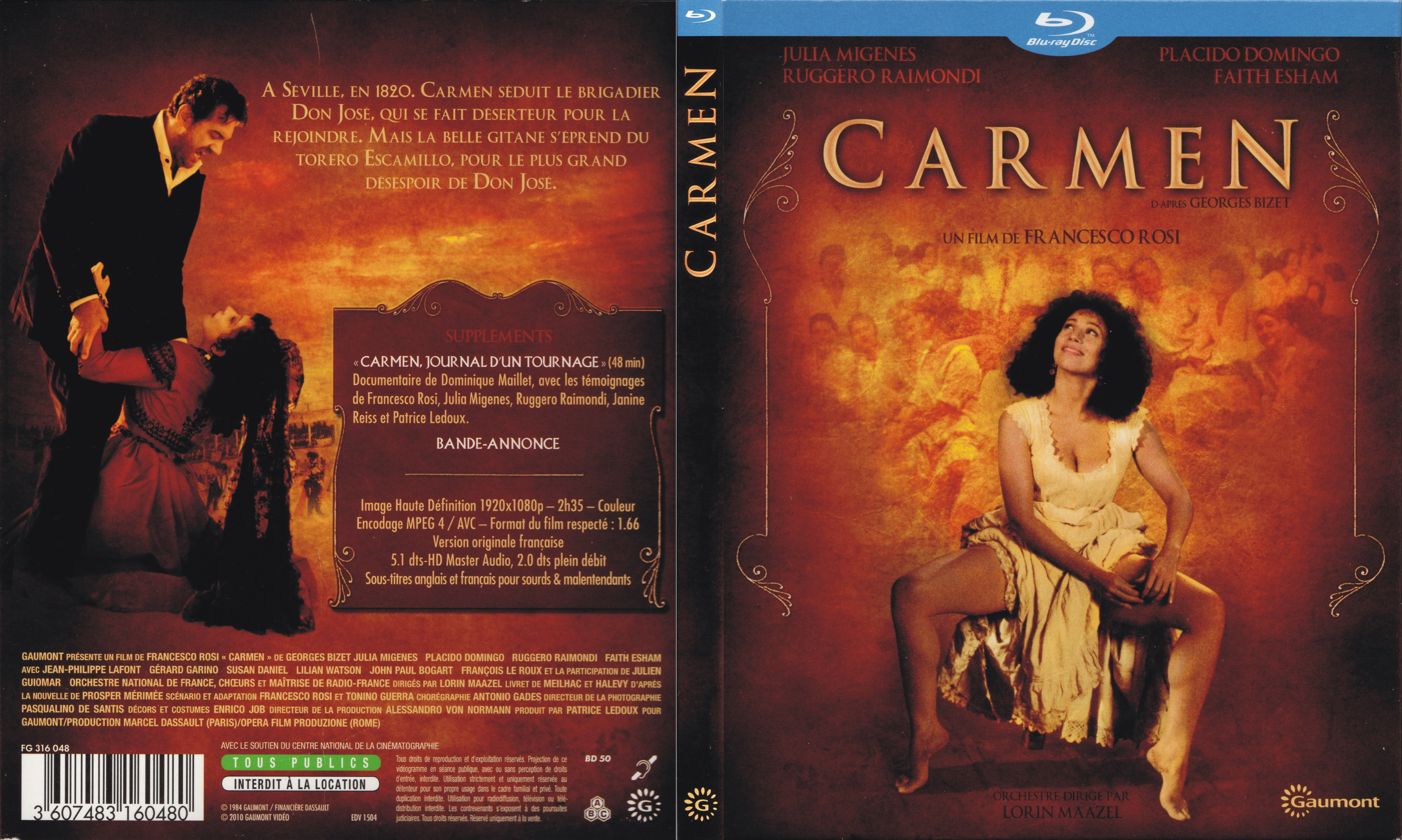 Jaquette DVD Carmen (1984) (BLU-RAY)