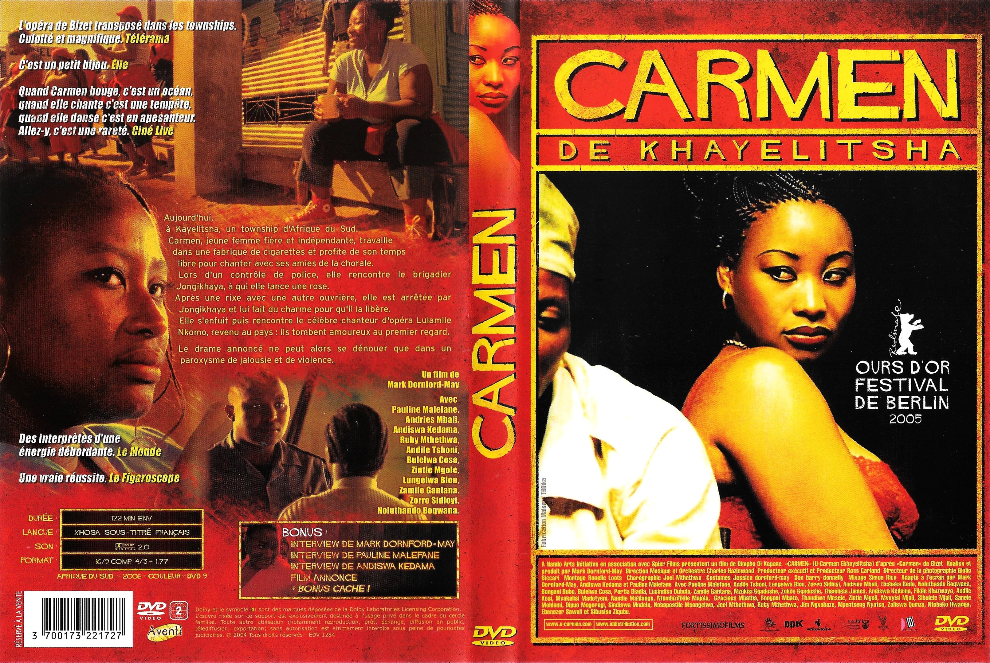 Jaquette DVD Carmen de Khayelitsha