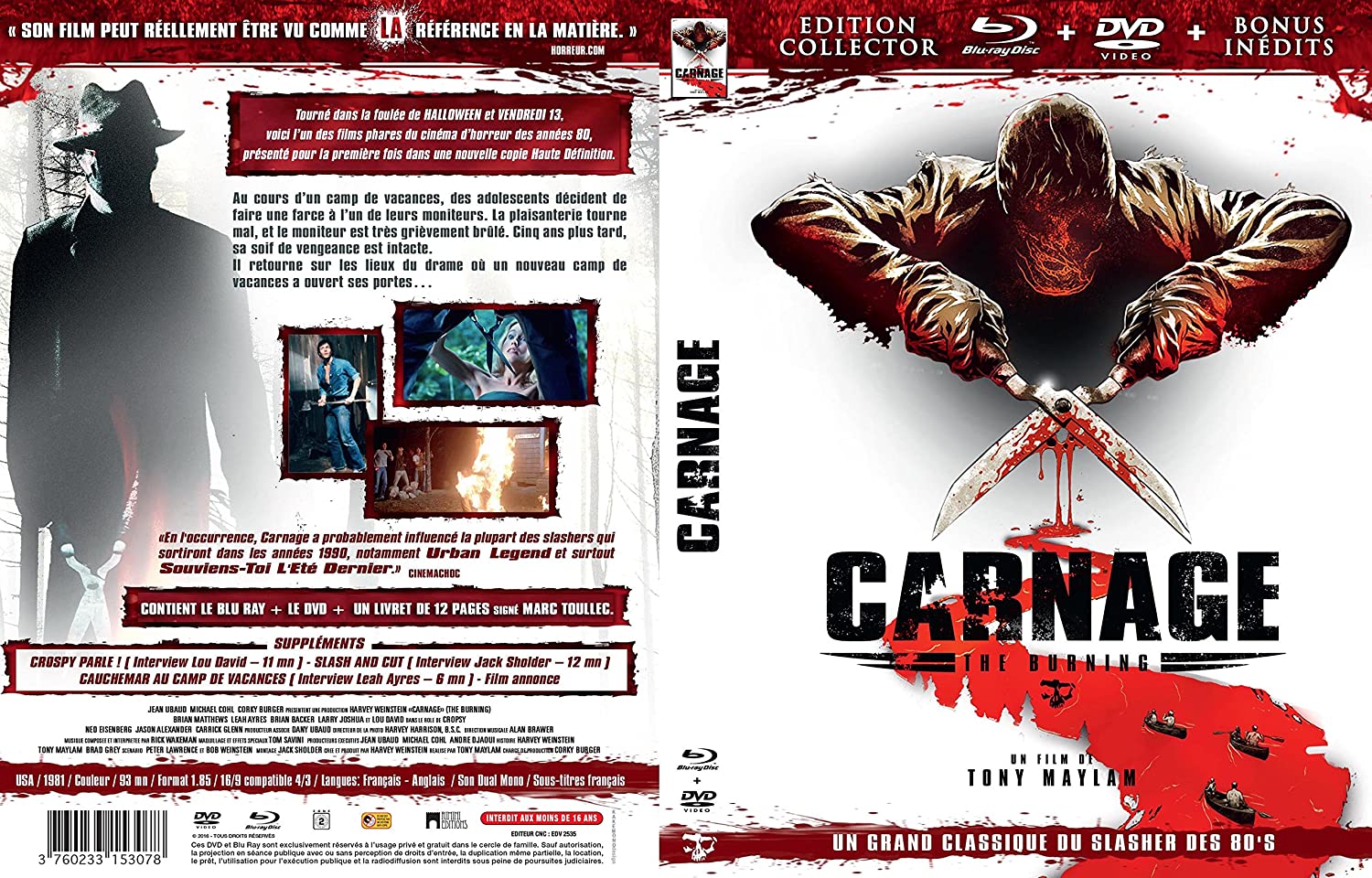 Jaquette DVD Carnage (1981) (BLU-RAY)