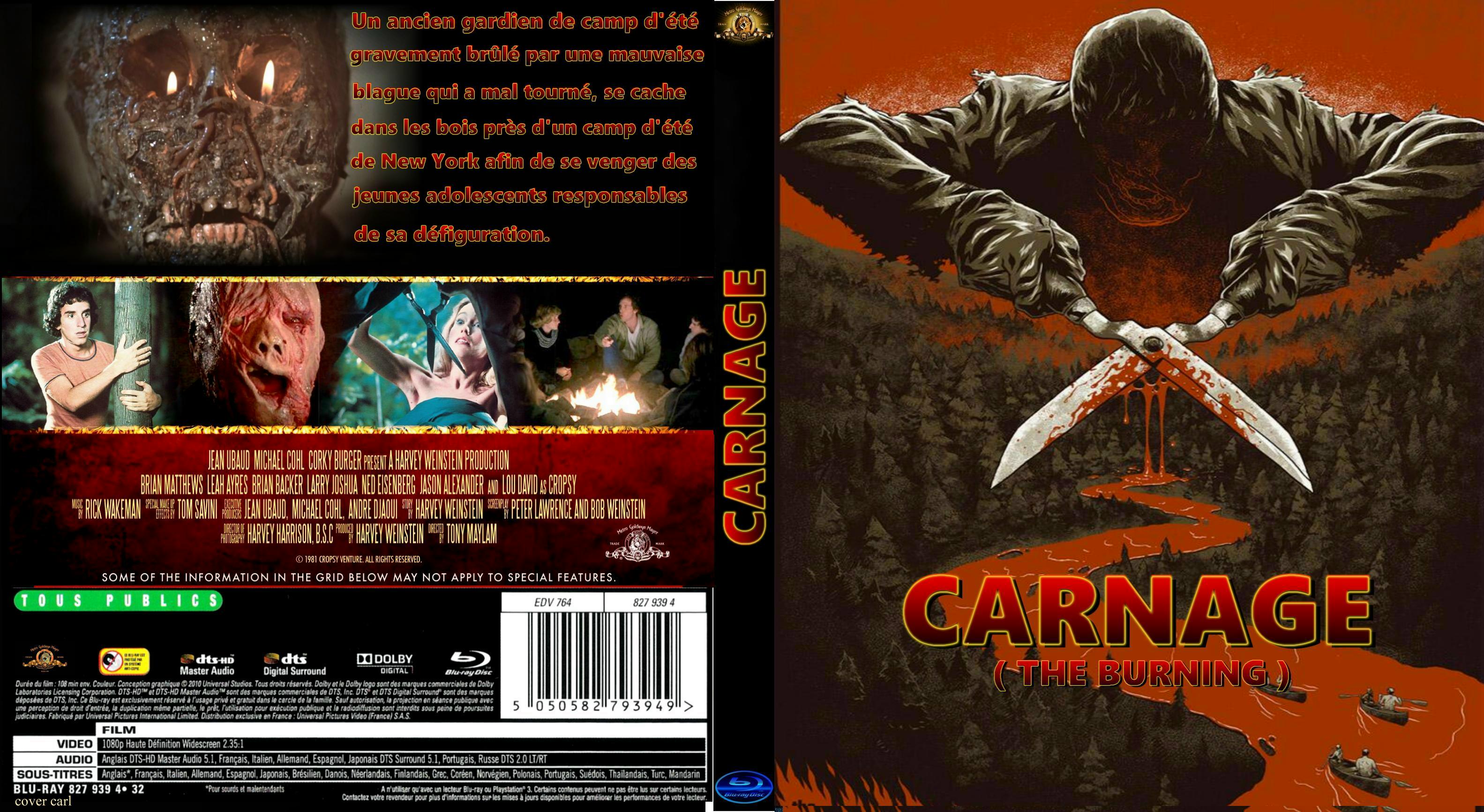 Jaquette DVD Carnage (1981) custom (BLU-RAY)