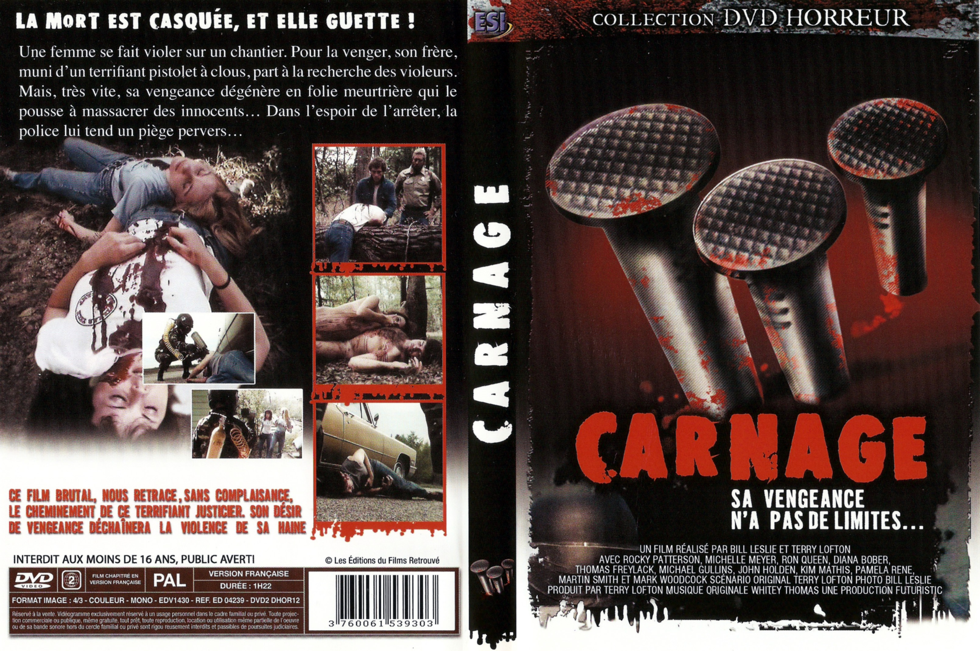Jaquette DVD Carnage (1985)