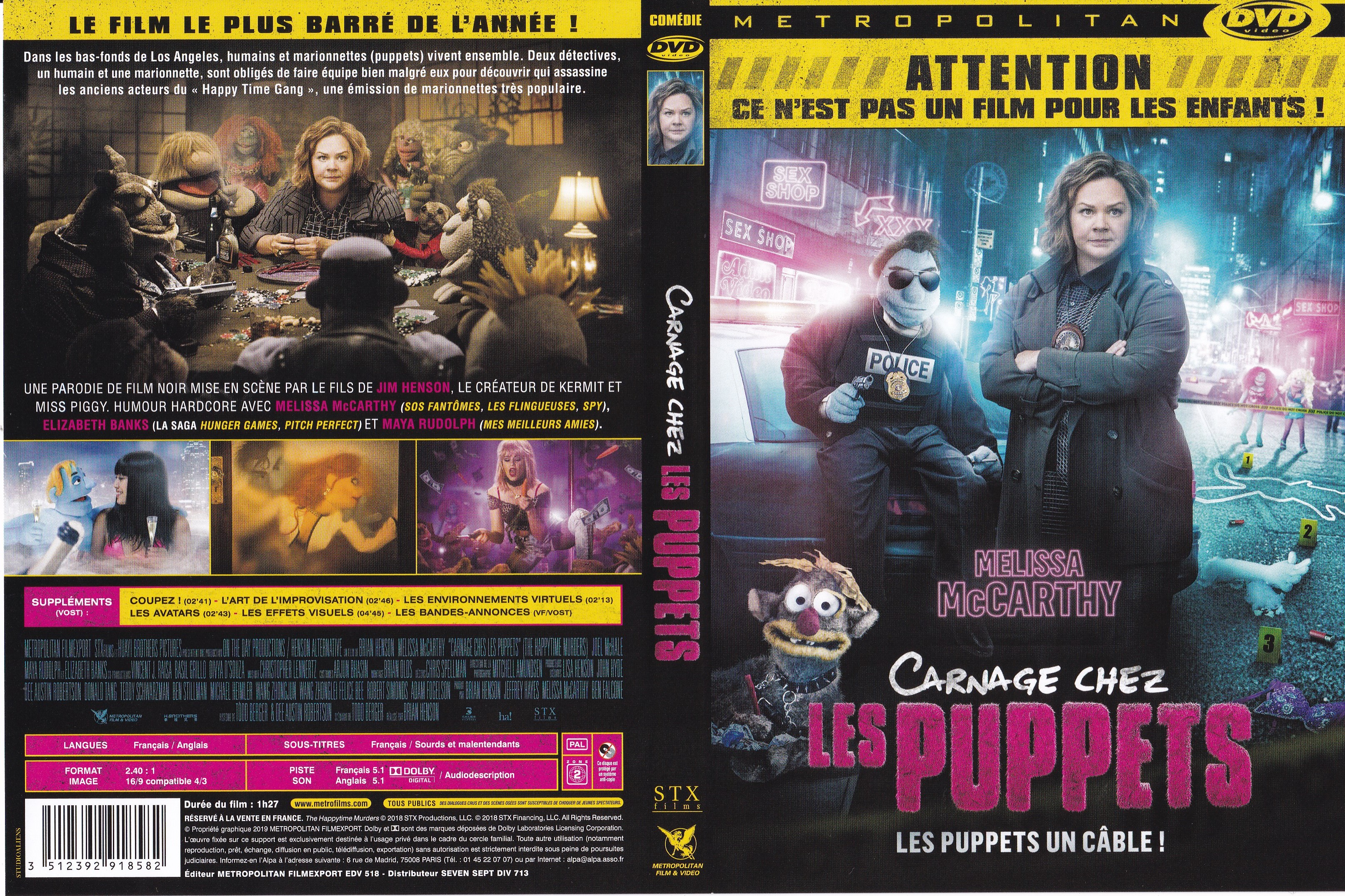 Jaquette DVD Carnage chez les Puppets