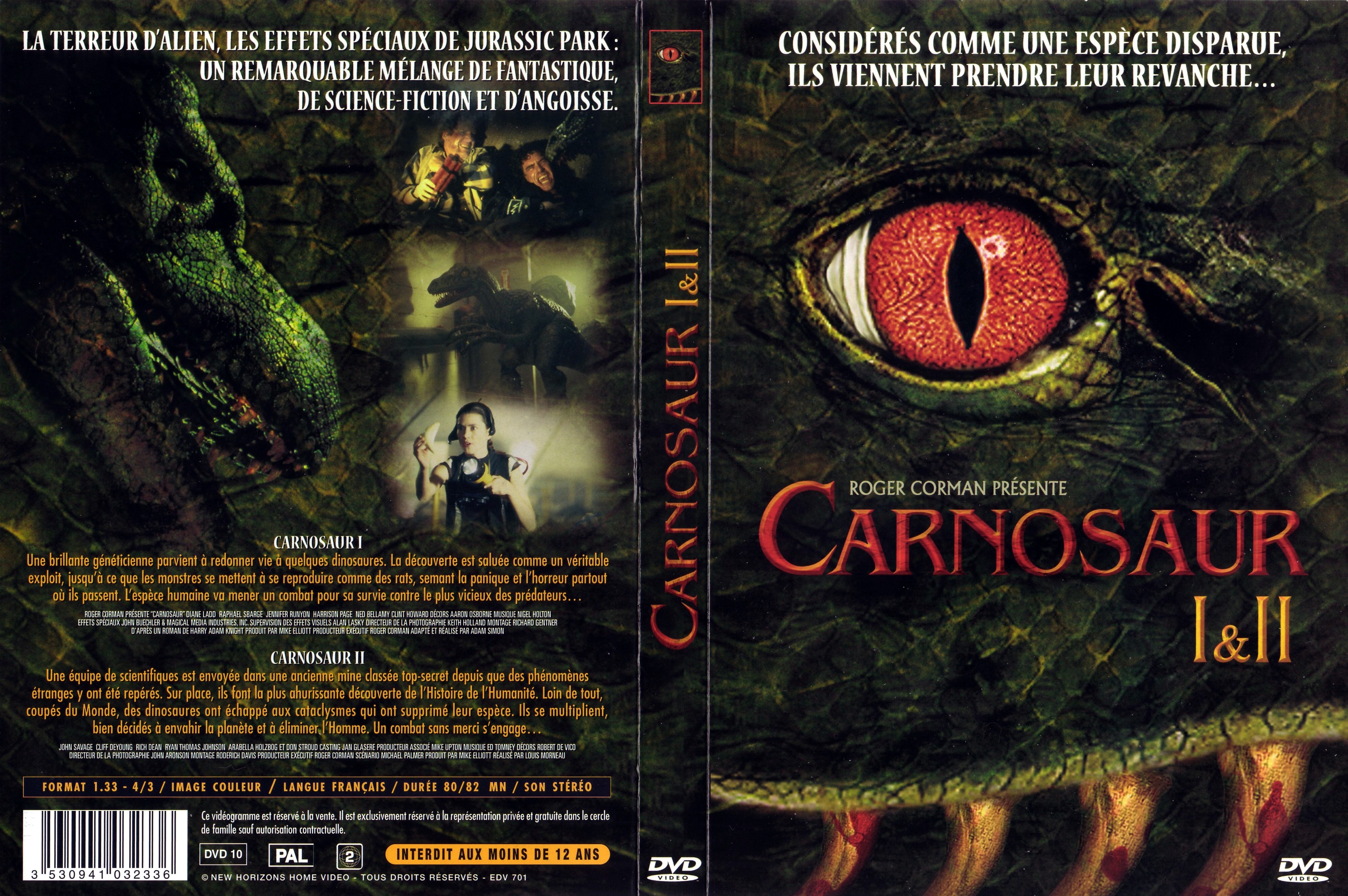 Jaquette DVD Carnosaur 1 et 2