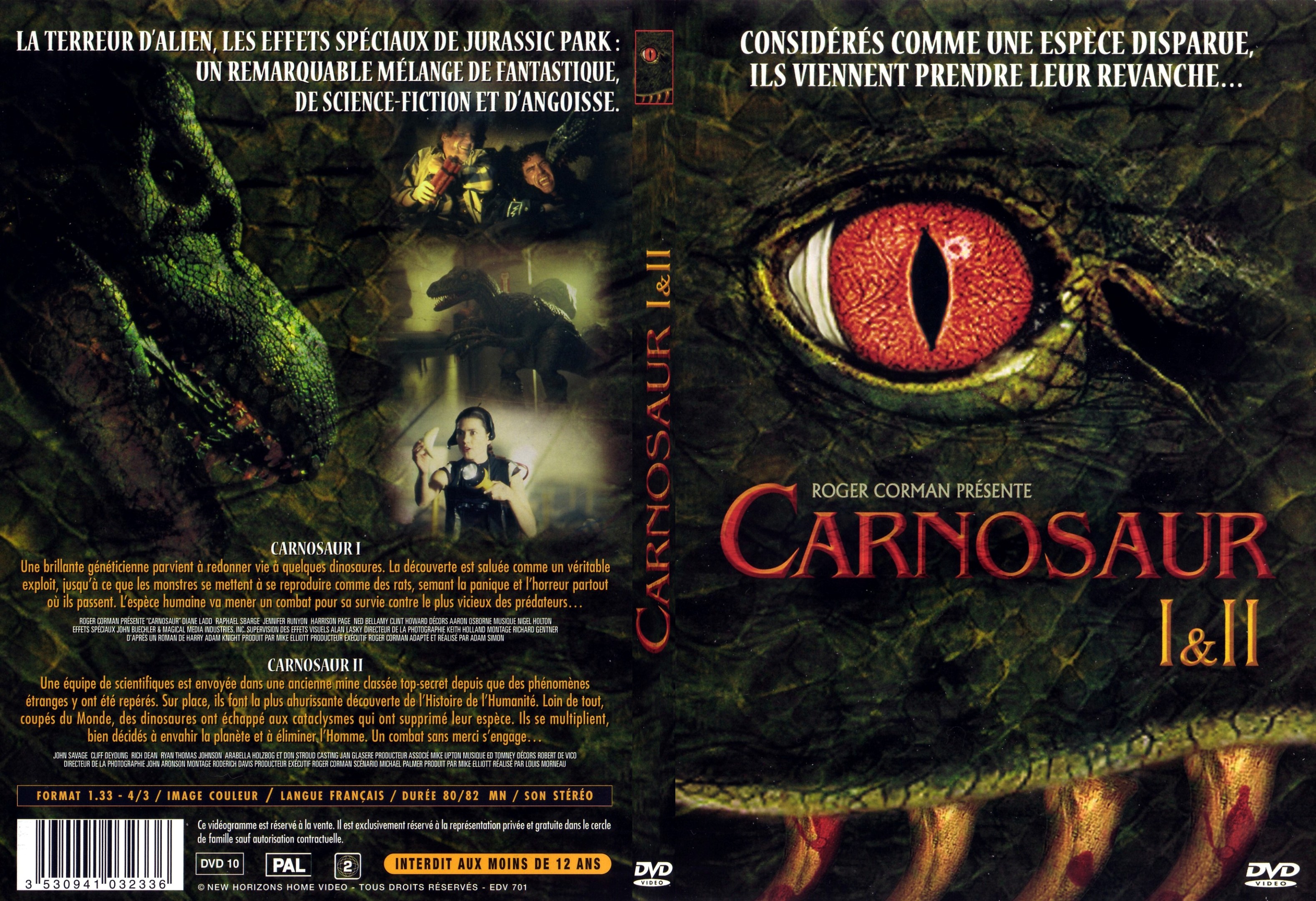 Jaquette DVD Carnosaur 1 et 2 - SLIM