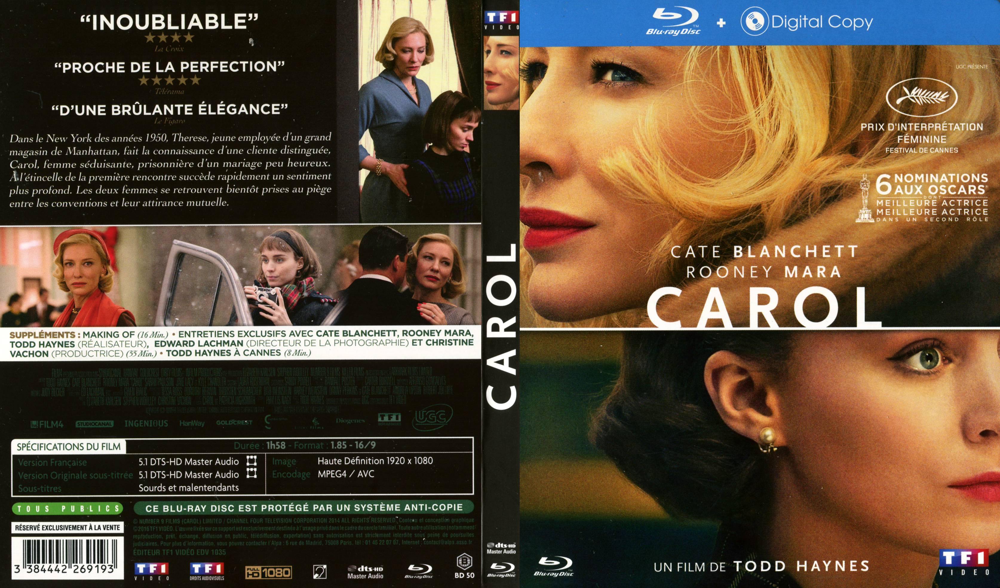 Jaquette DVD Carol (BLU-RAY) v2