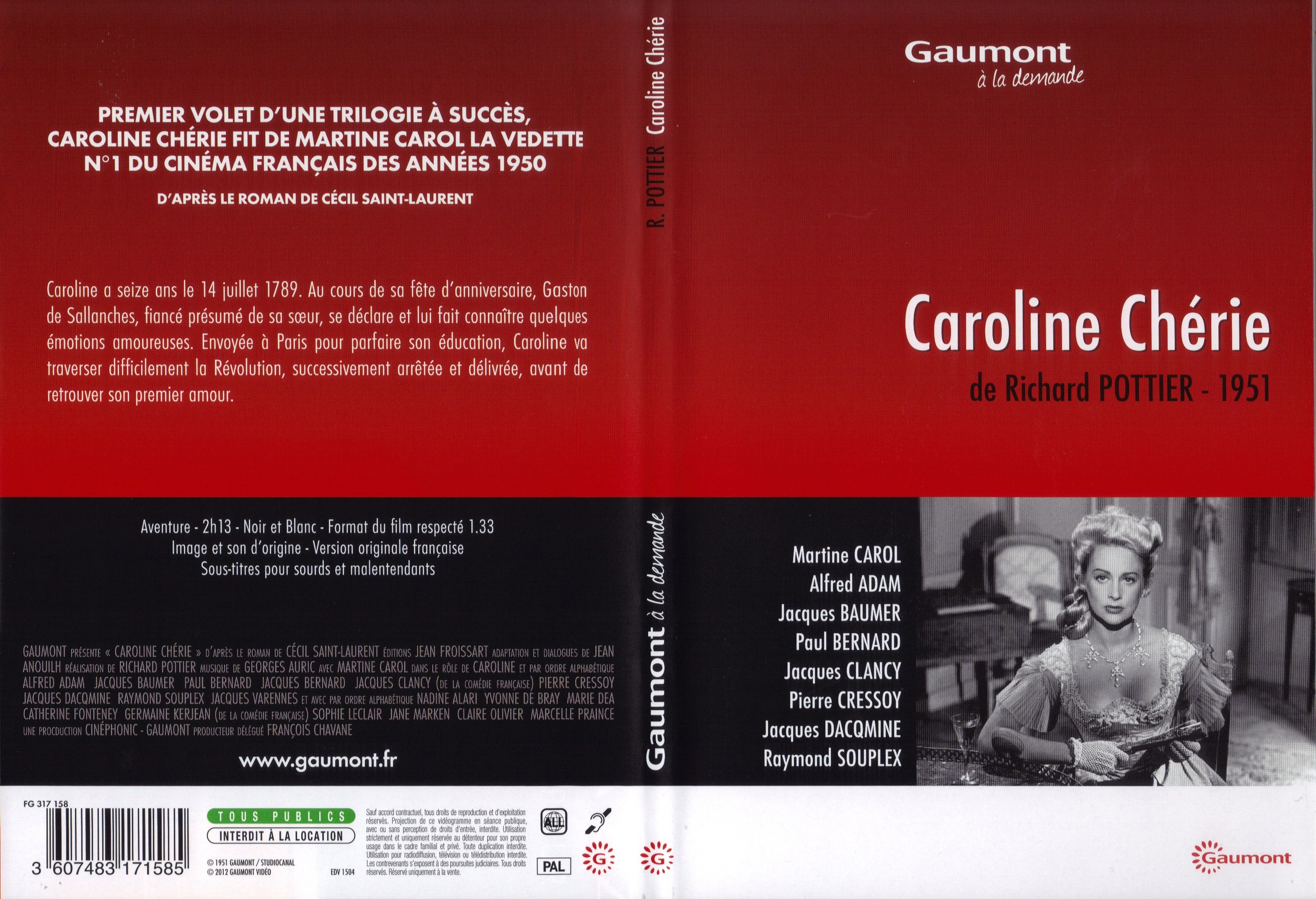 Jaquette DVD Caroline chrie