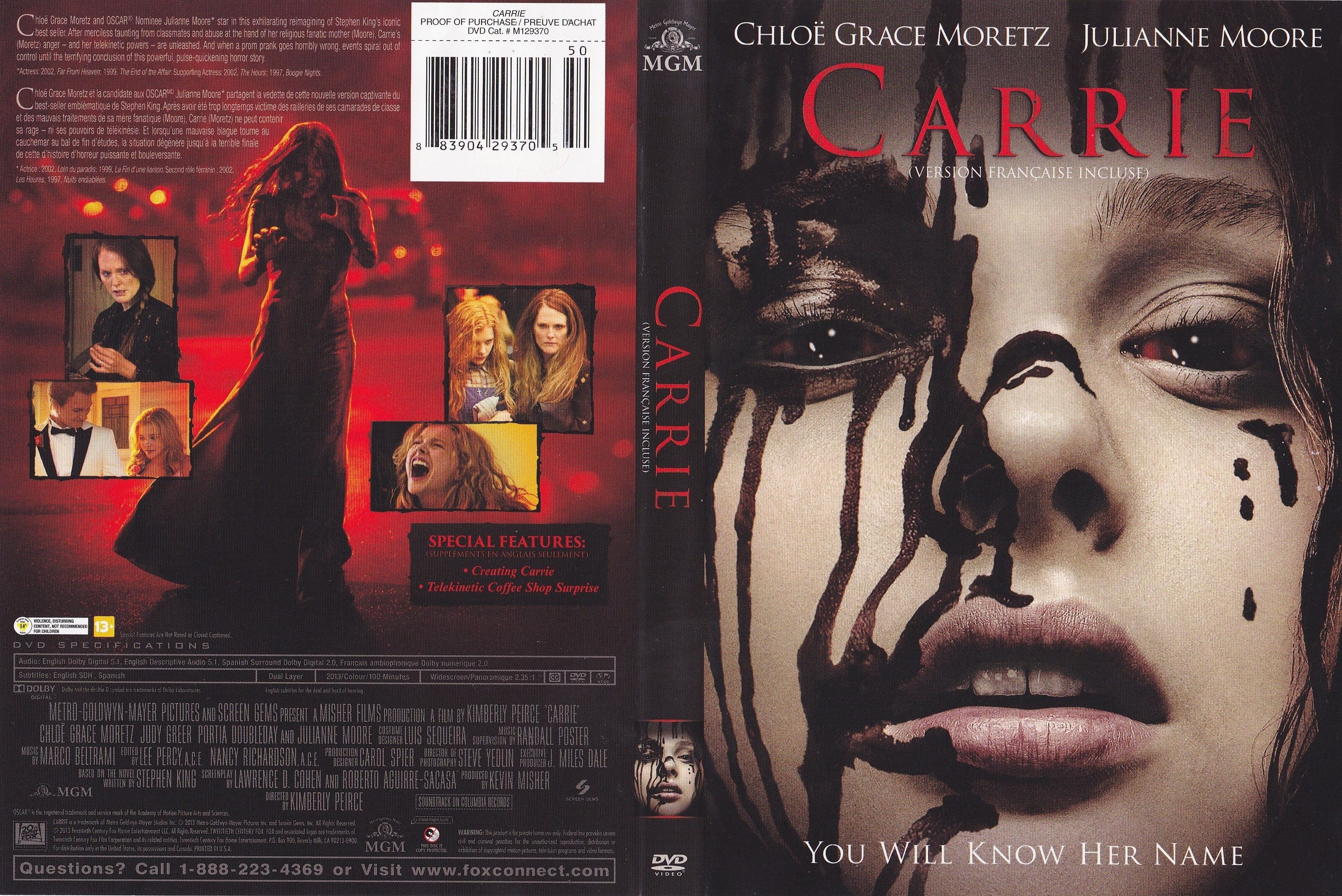 Jaquette DVD Carrie, la vengeance (Canadienne)