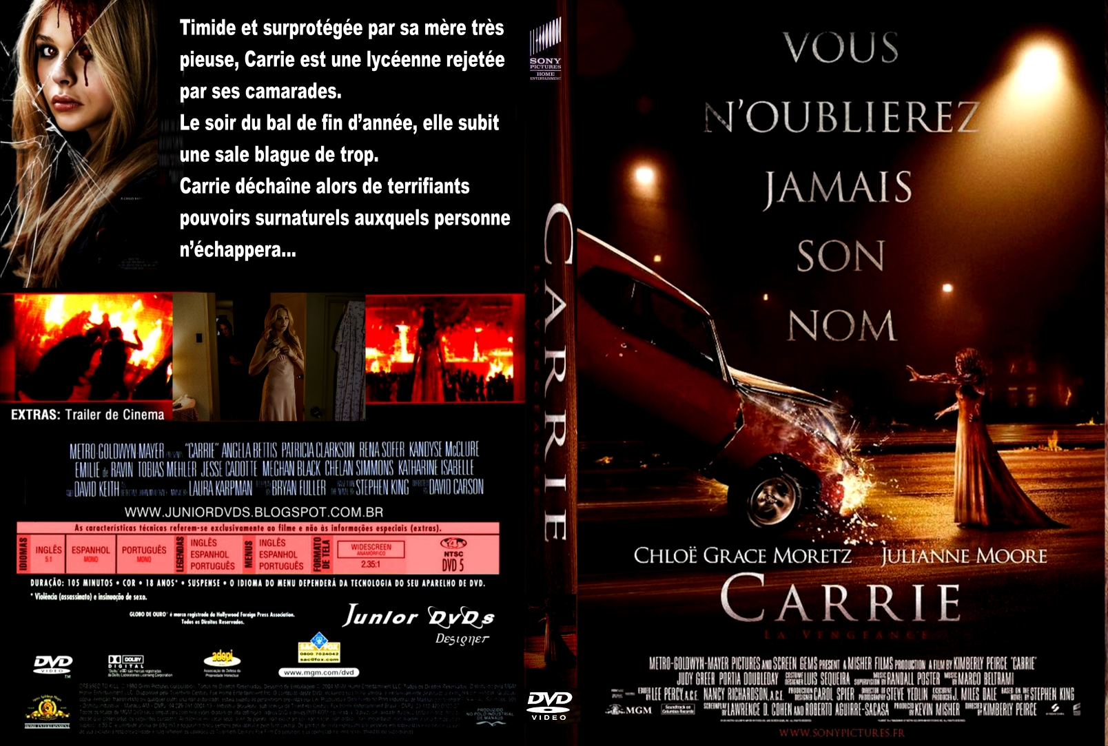 Jaquette DVD Carrie, la vengeance custom