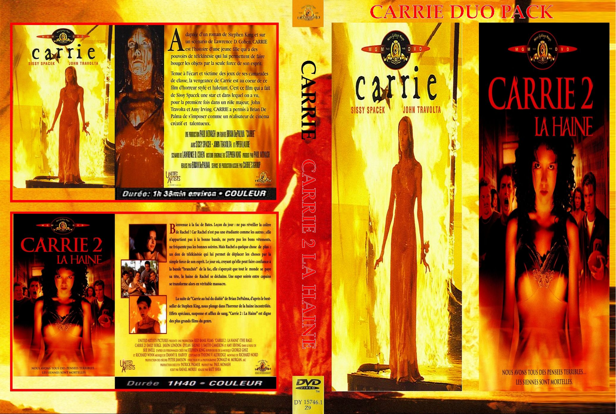 Jaquette DVD Carrie 1 & 2 custom
