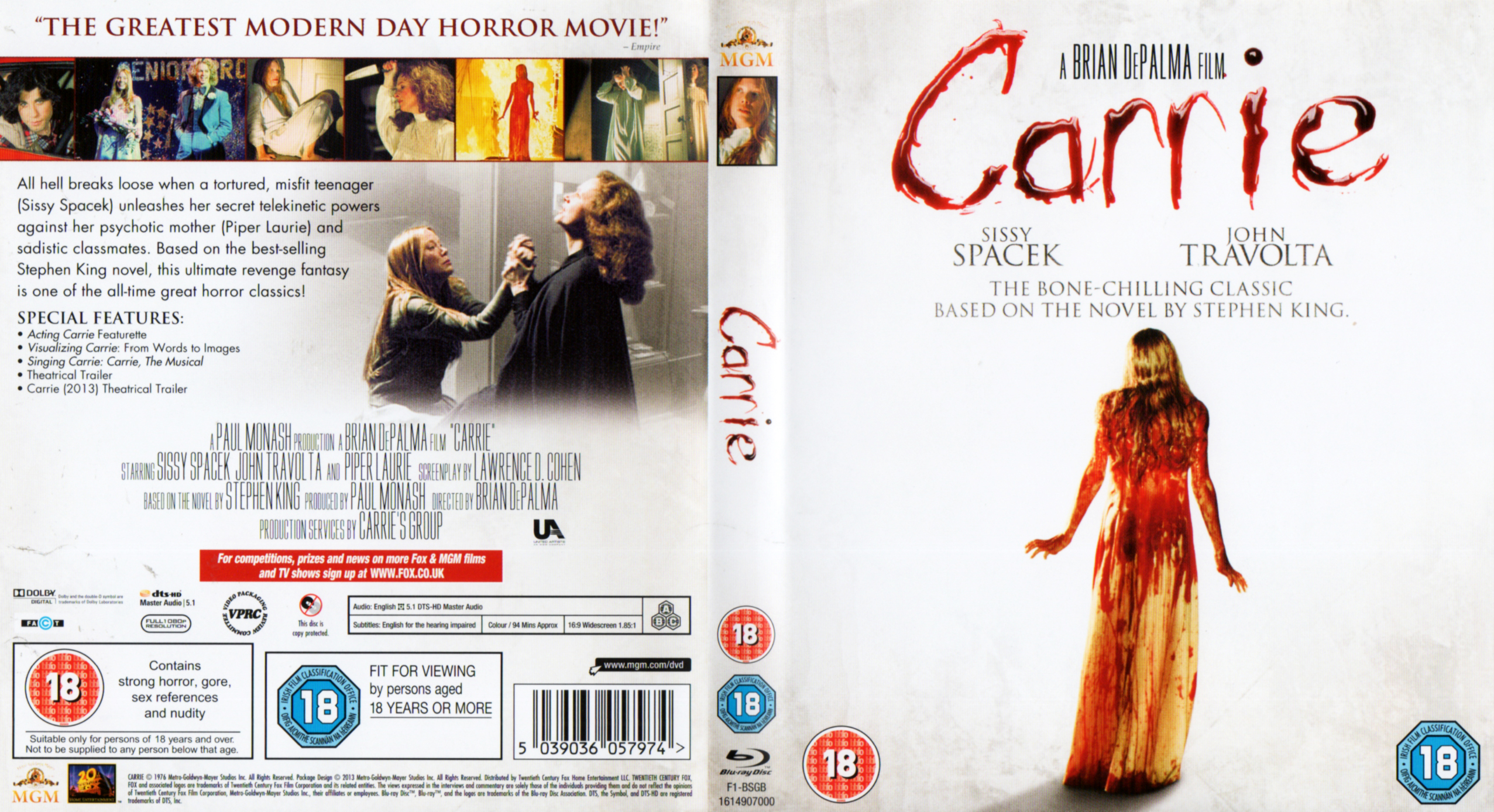 Jaquette DVD Carrie au bal du diable Zone 1 (BLU-RAY)