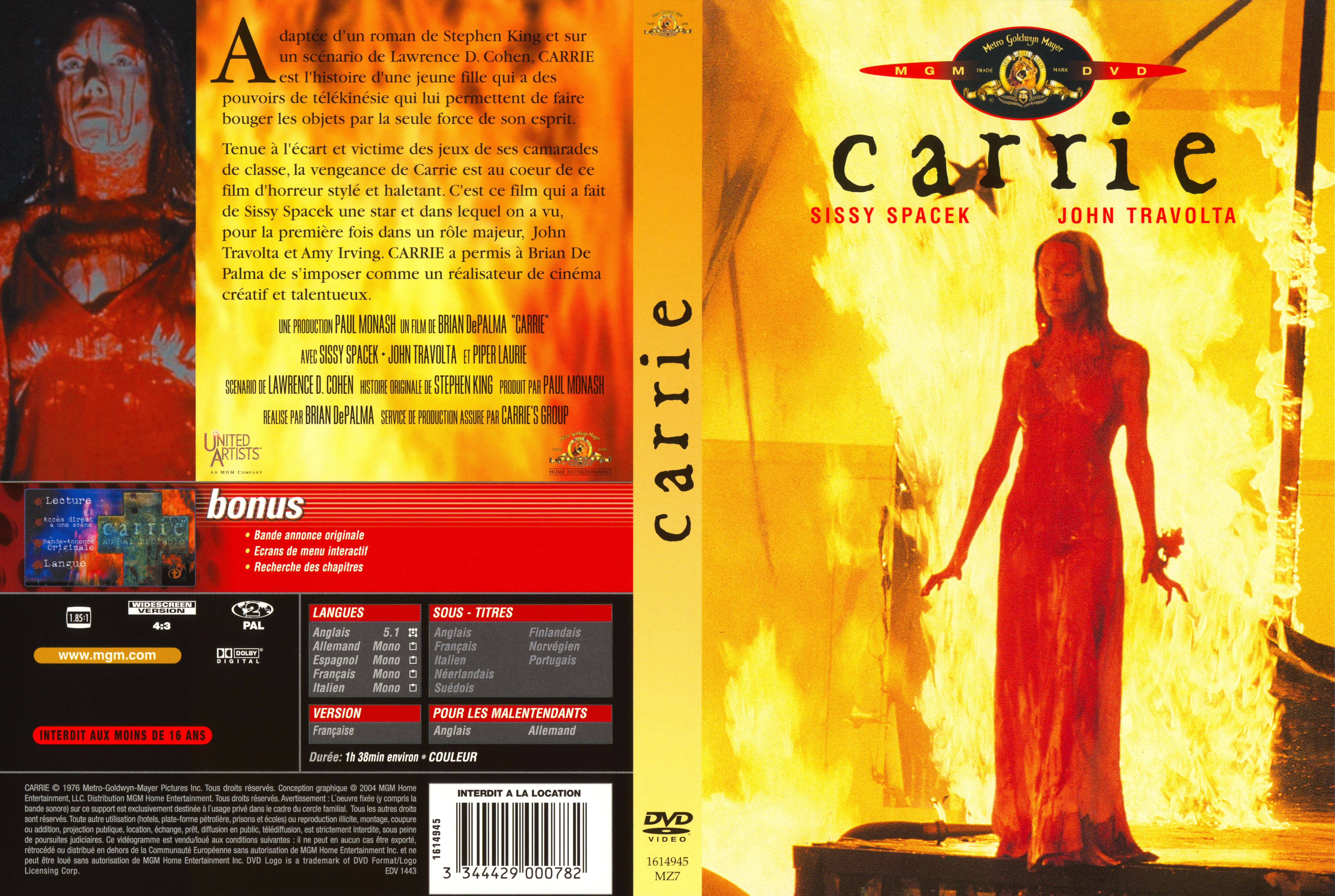 Jaquette DVD Carrie v3