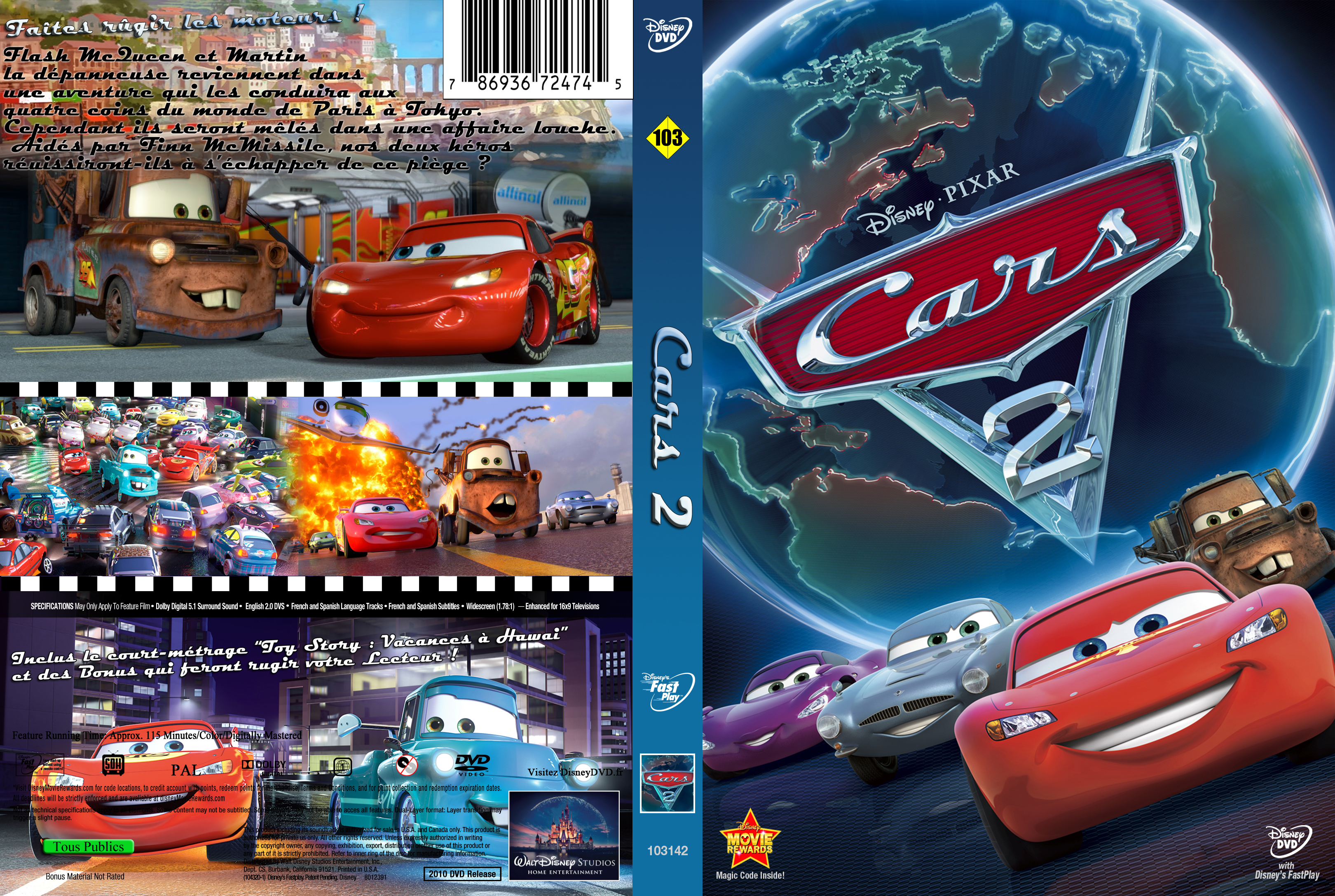 Jaquette DVD Cars 2 custom