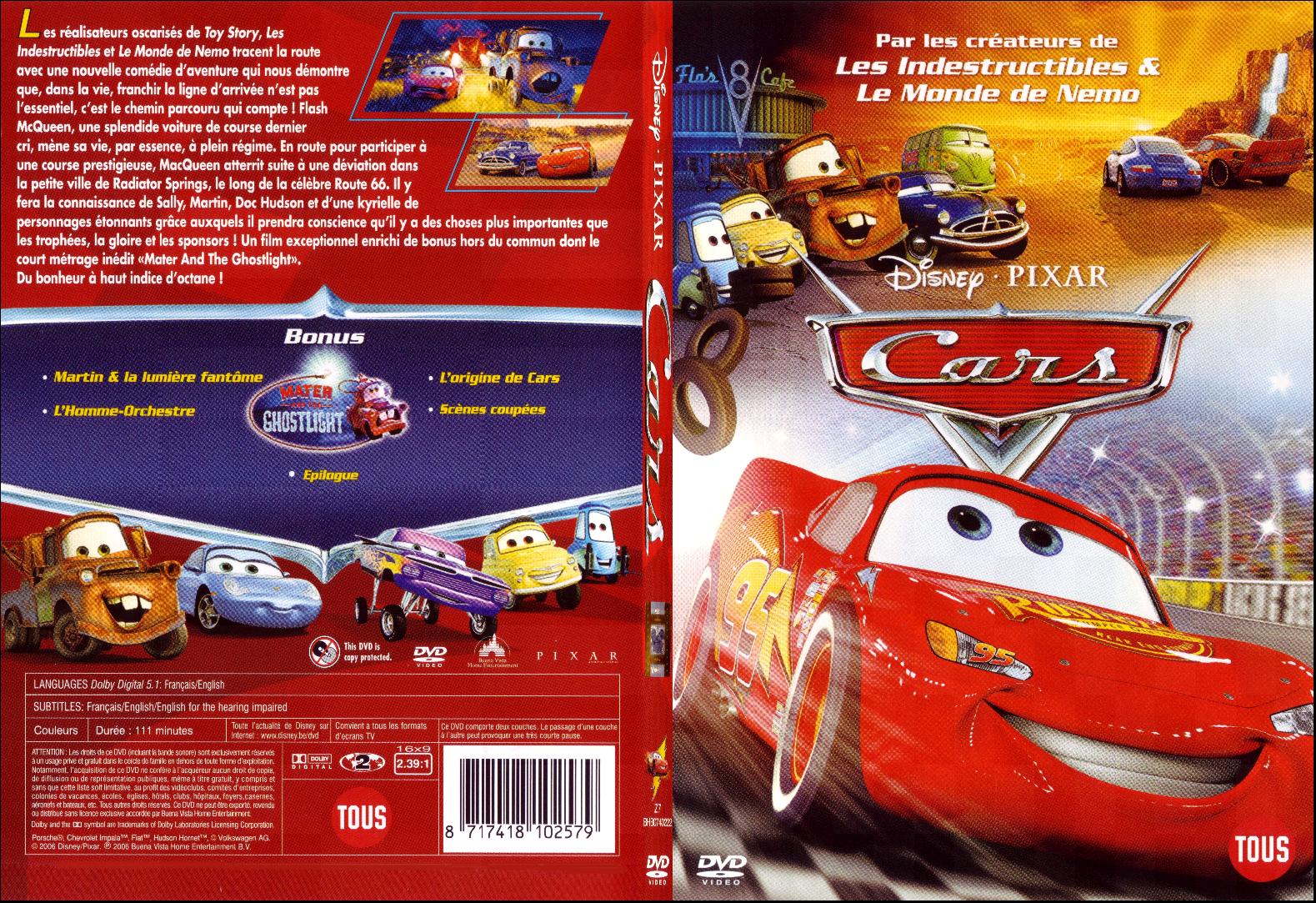 Jaquette DVD Cars - SLIM