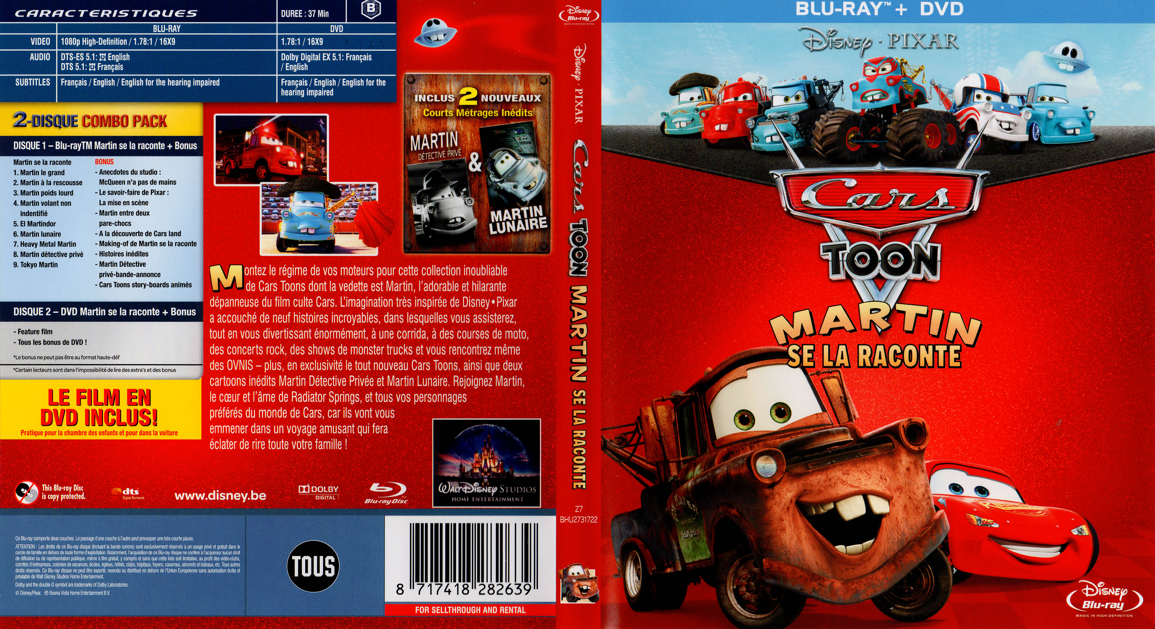 Jaquette DVD Cars toon - Martin se la raconte (BLU-RAY)