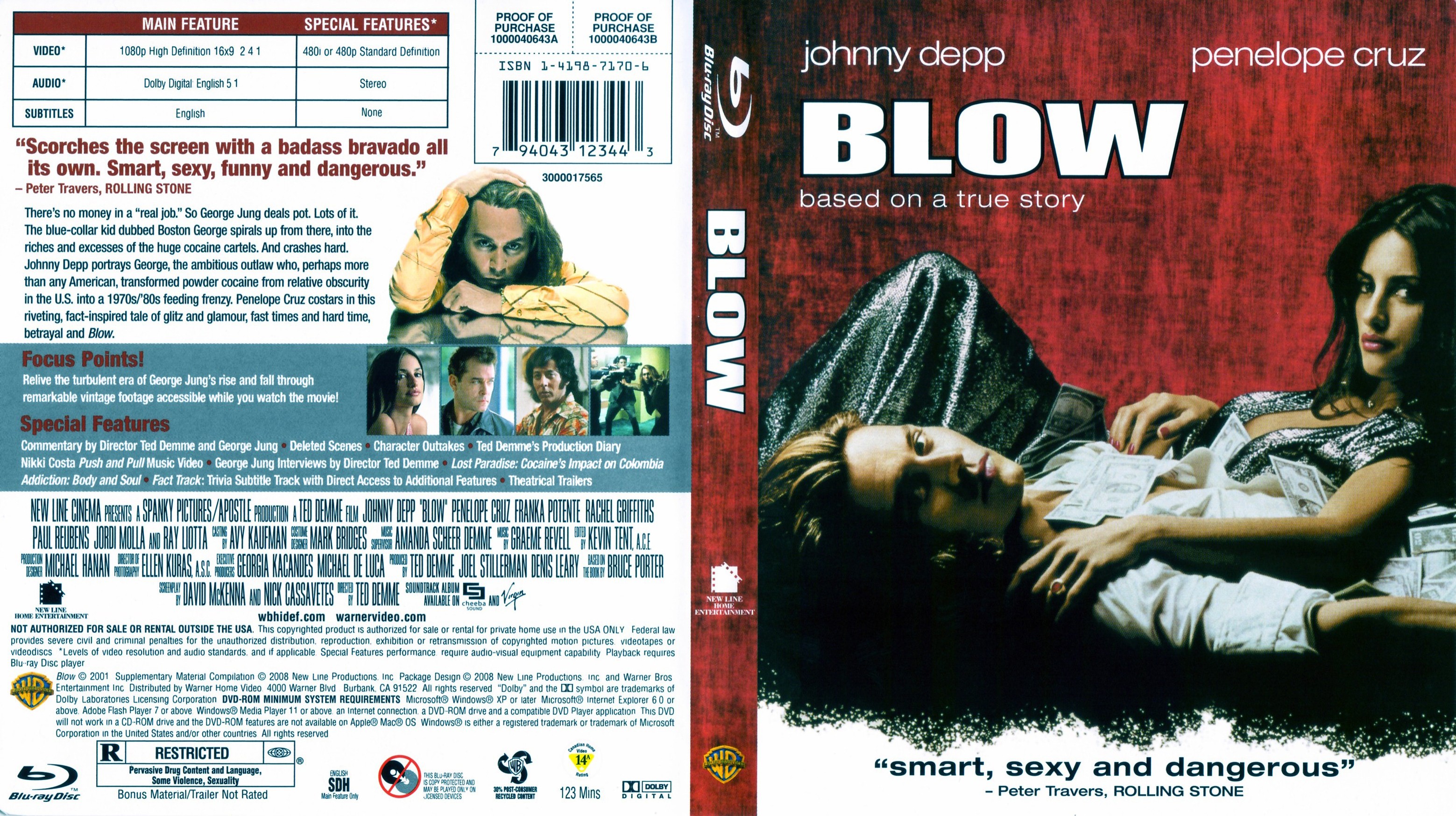 Jaquette DVD Cartel - Blow (Canadienne) (BLU-RAY)