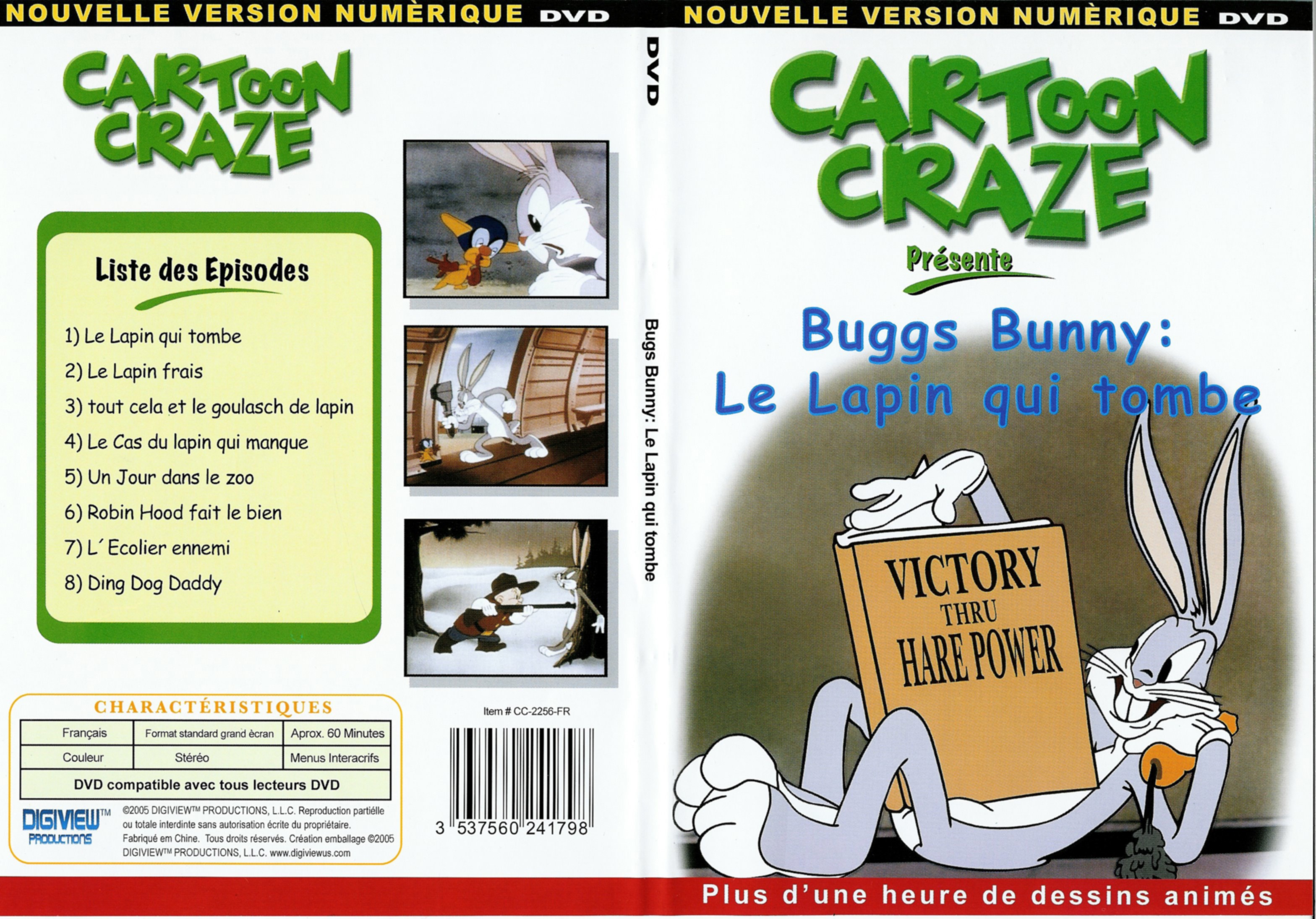 Jaquette DVD Cartoon Craze - Buggs Bunny - le lapin qui tombe