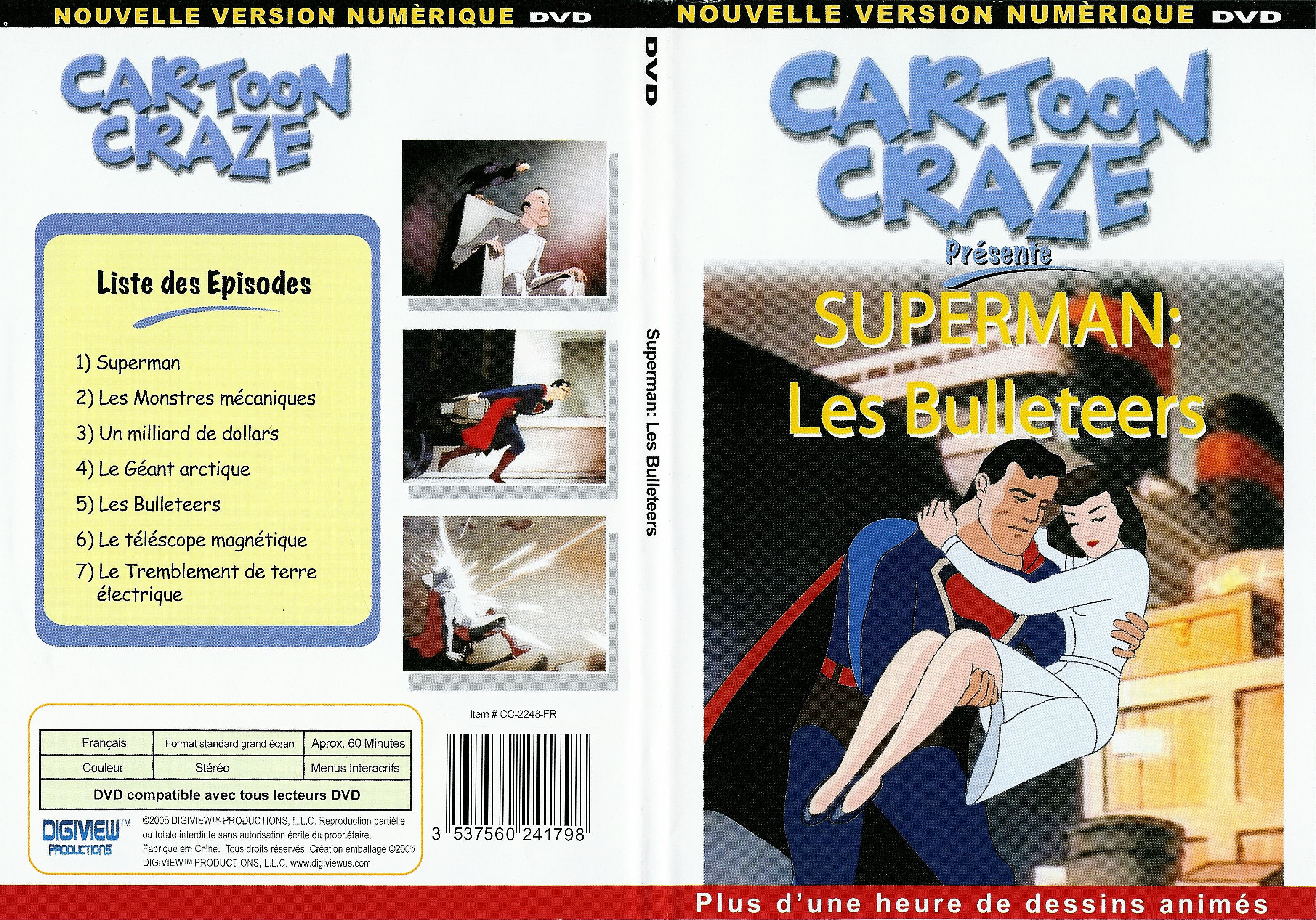 Jaquette DVD Cartoon Craze - Superman - les bulleteers