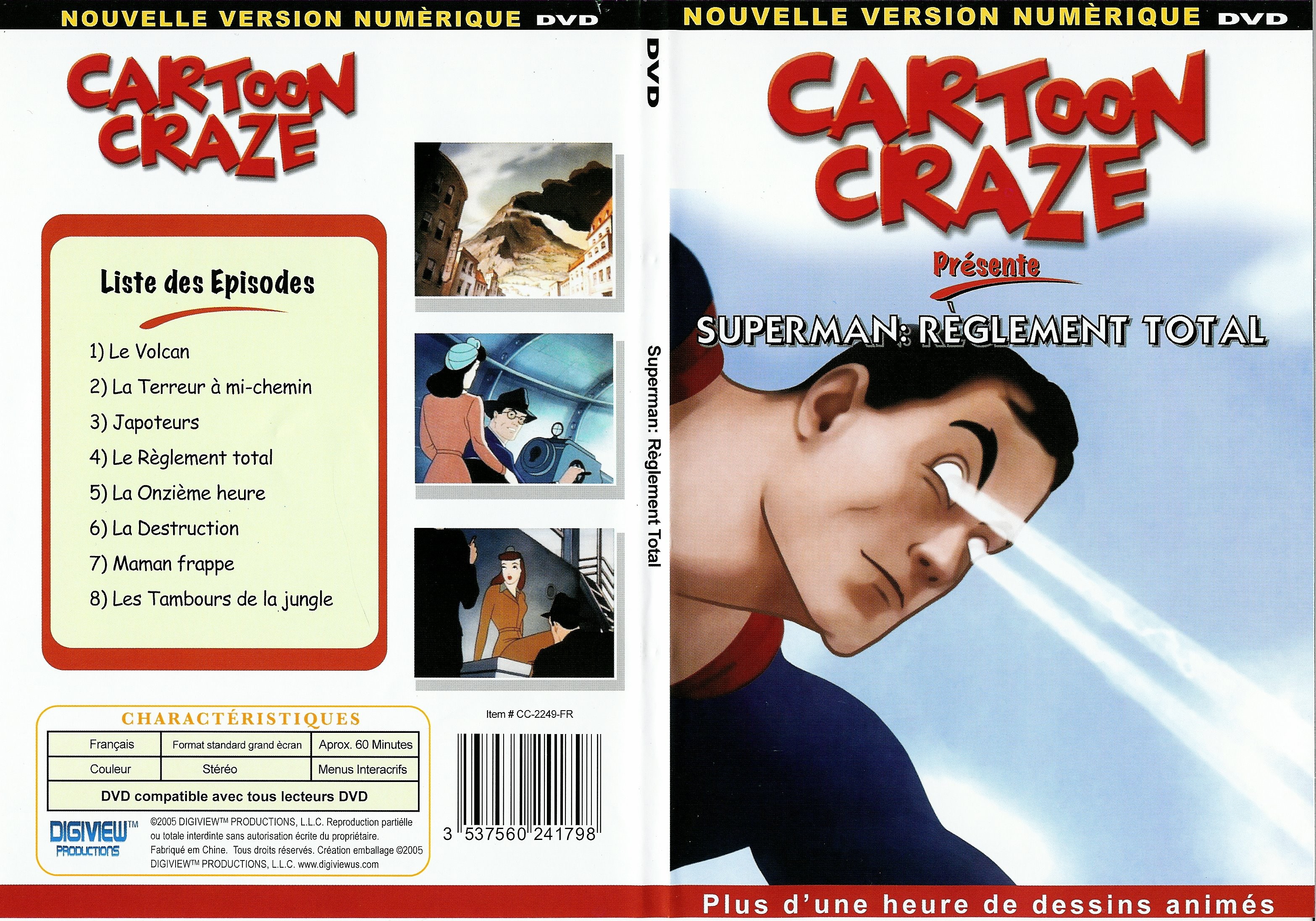 Jaquette DVD Cartoon Craze - Superman - rglement total