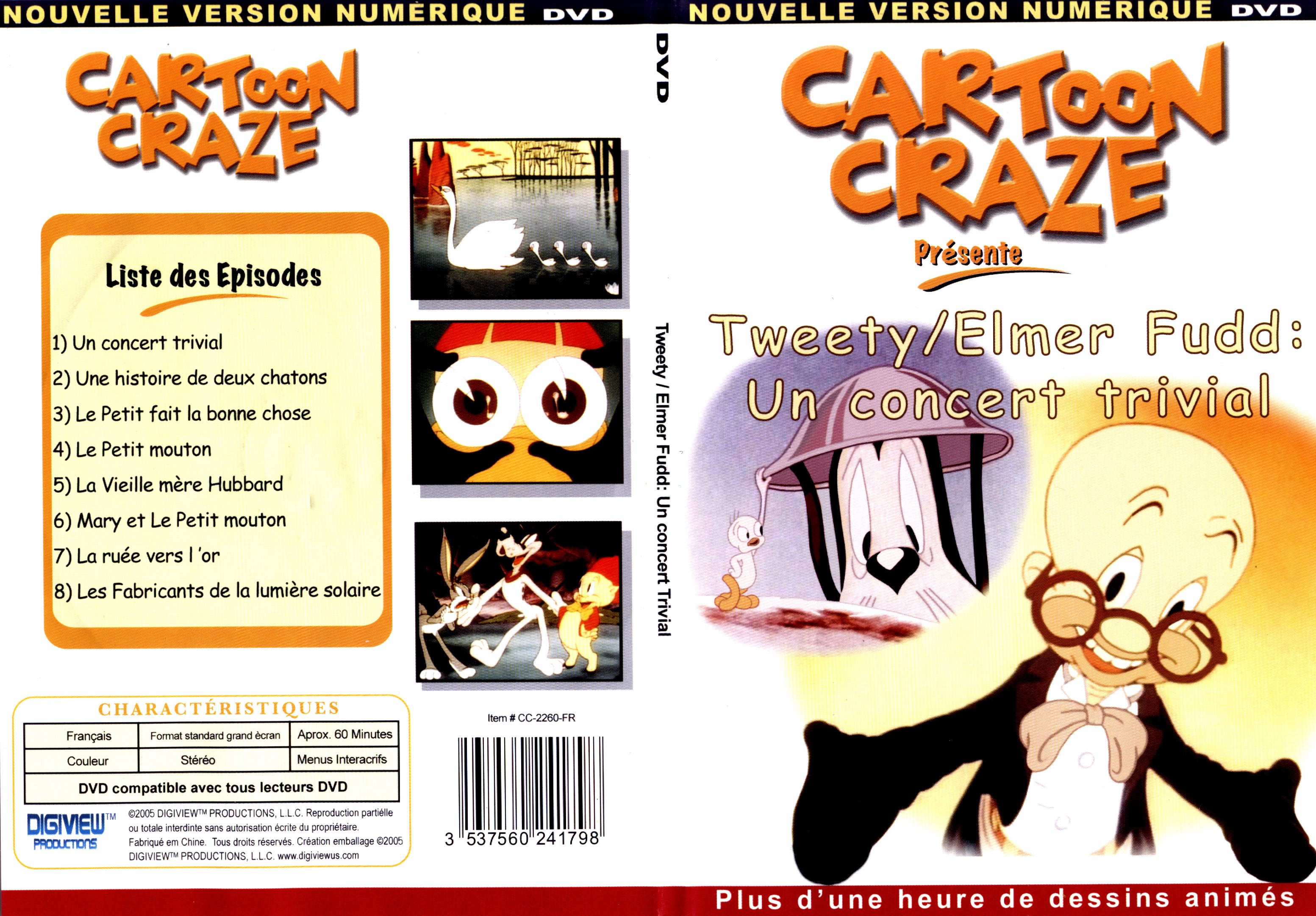 Jaquette DVD Cartoon craze - Tweety Elmer Fudd  Un concert trivial