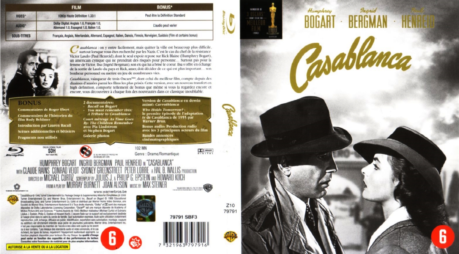 Jaquette DVD Casablanca (BLU-RAY)