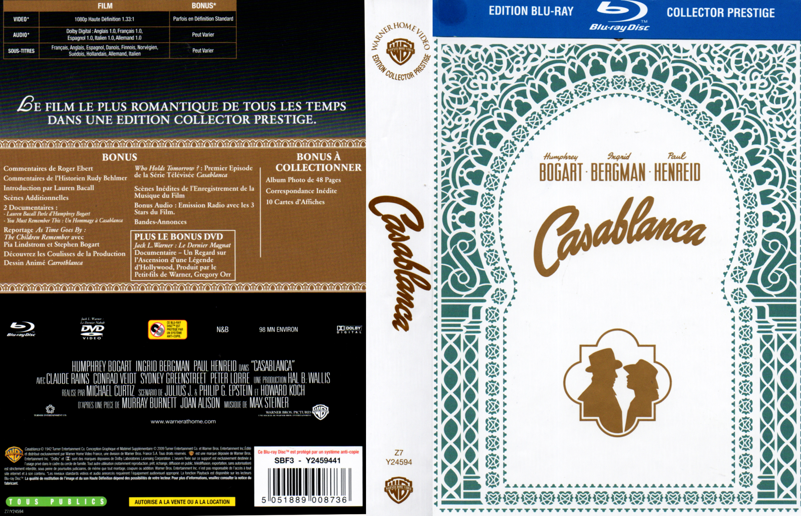 Jaquette DVD Casablanca (BLU-RAY) v2